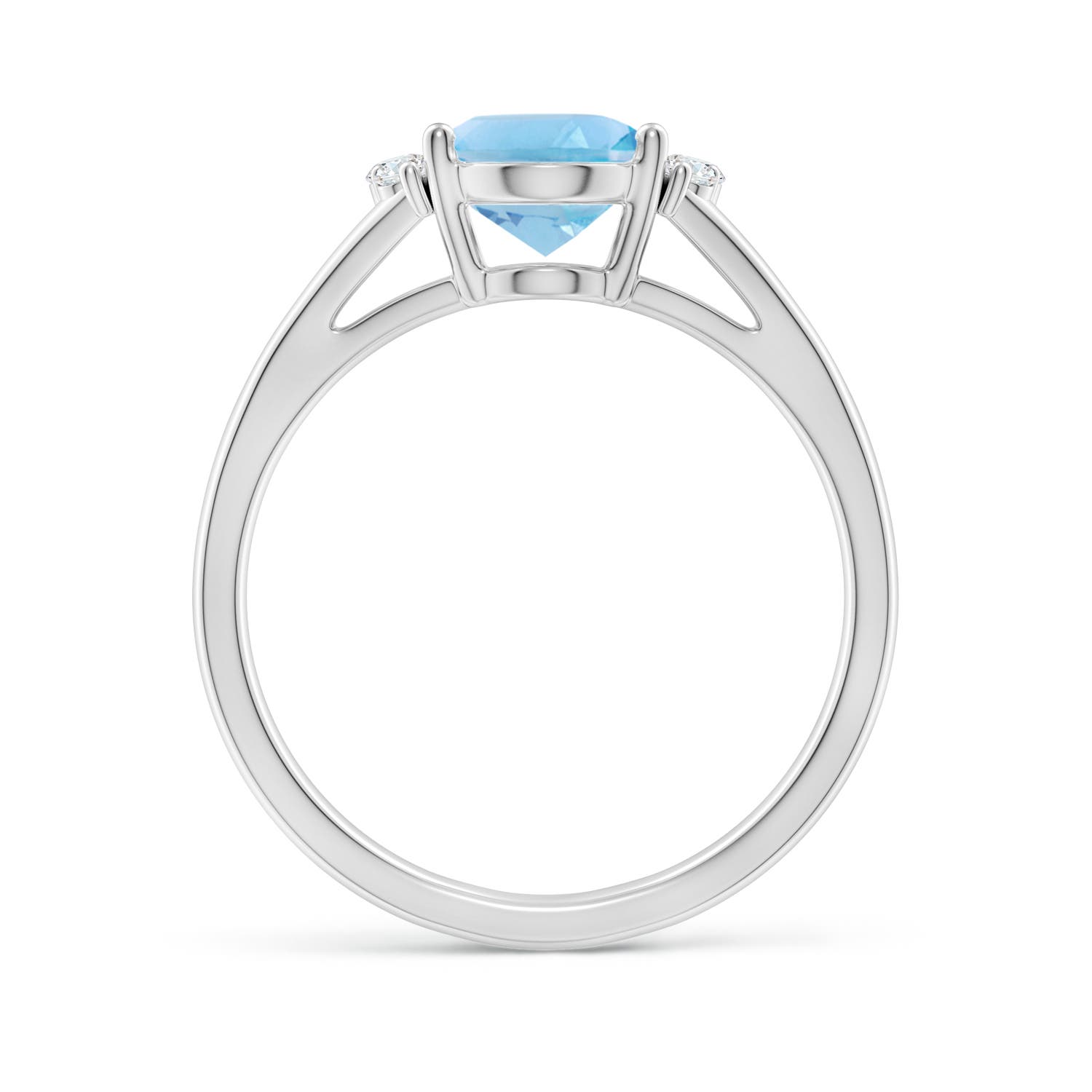 A - Swiss Blue Topaz / 2.36 CT / 14 KT White Gold