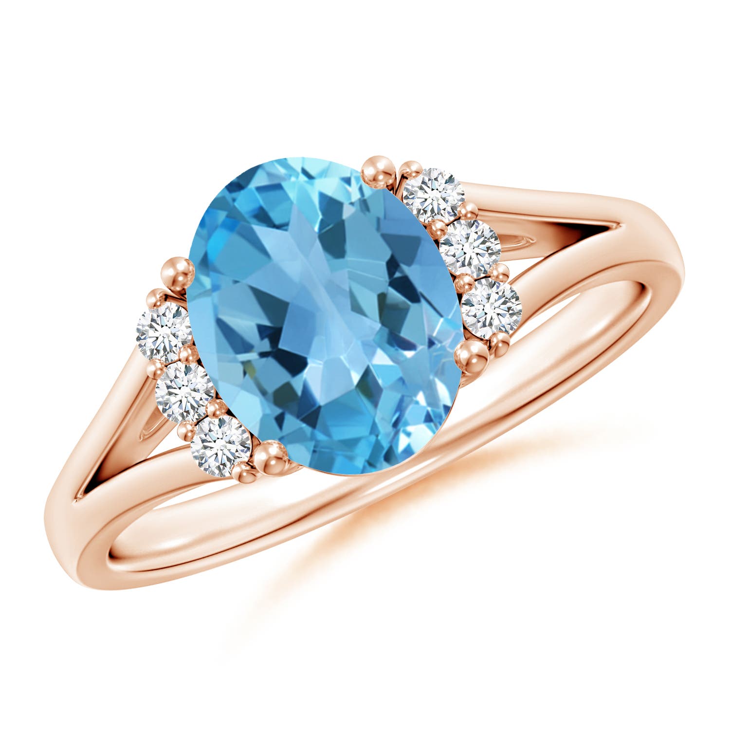 AA - Swiss Blue Topaz / 2.36 CT / 14 KT Rose Gold