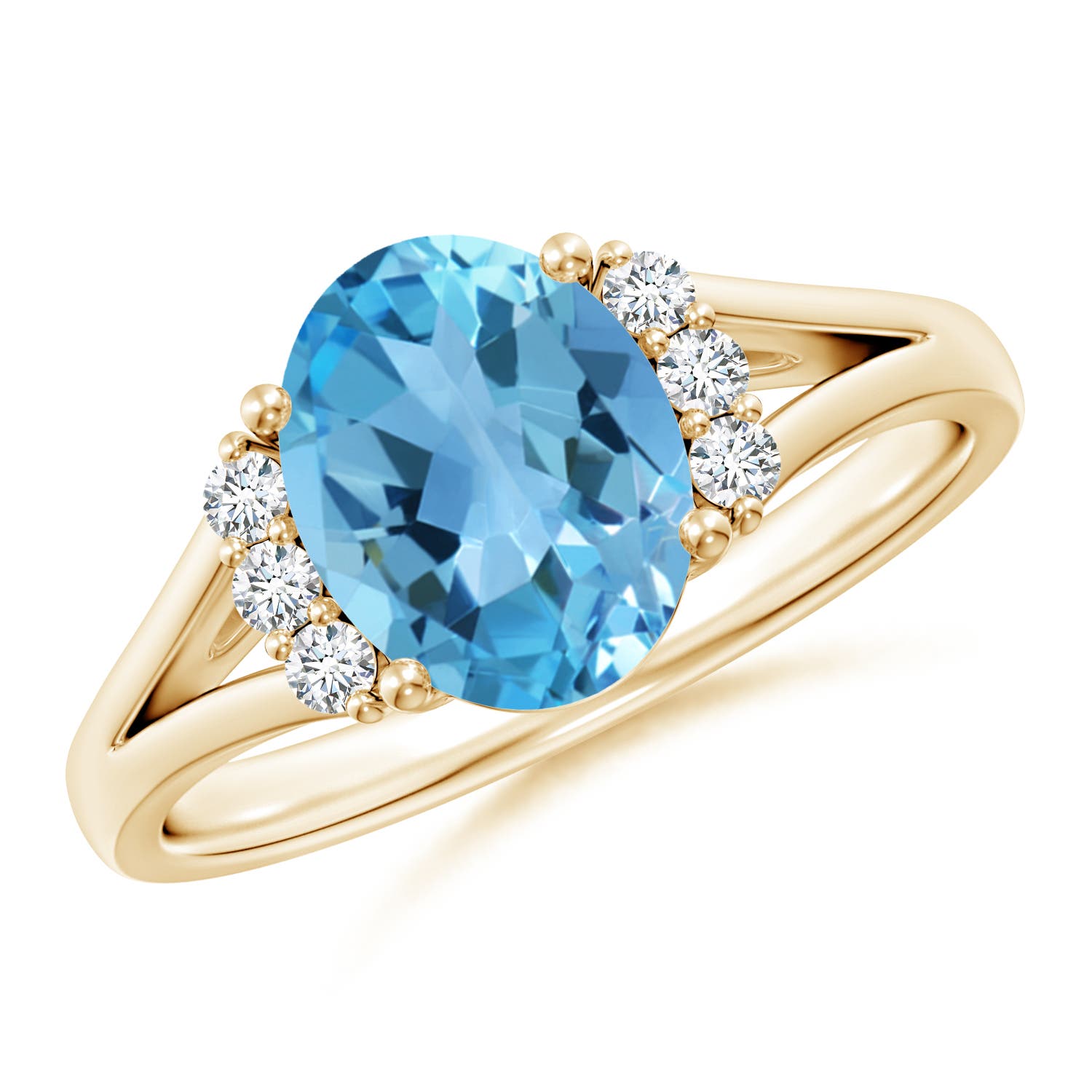 AA - Swiss Blue Topaz / 2.36 CT / 14 KT Yellow Gold