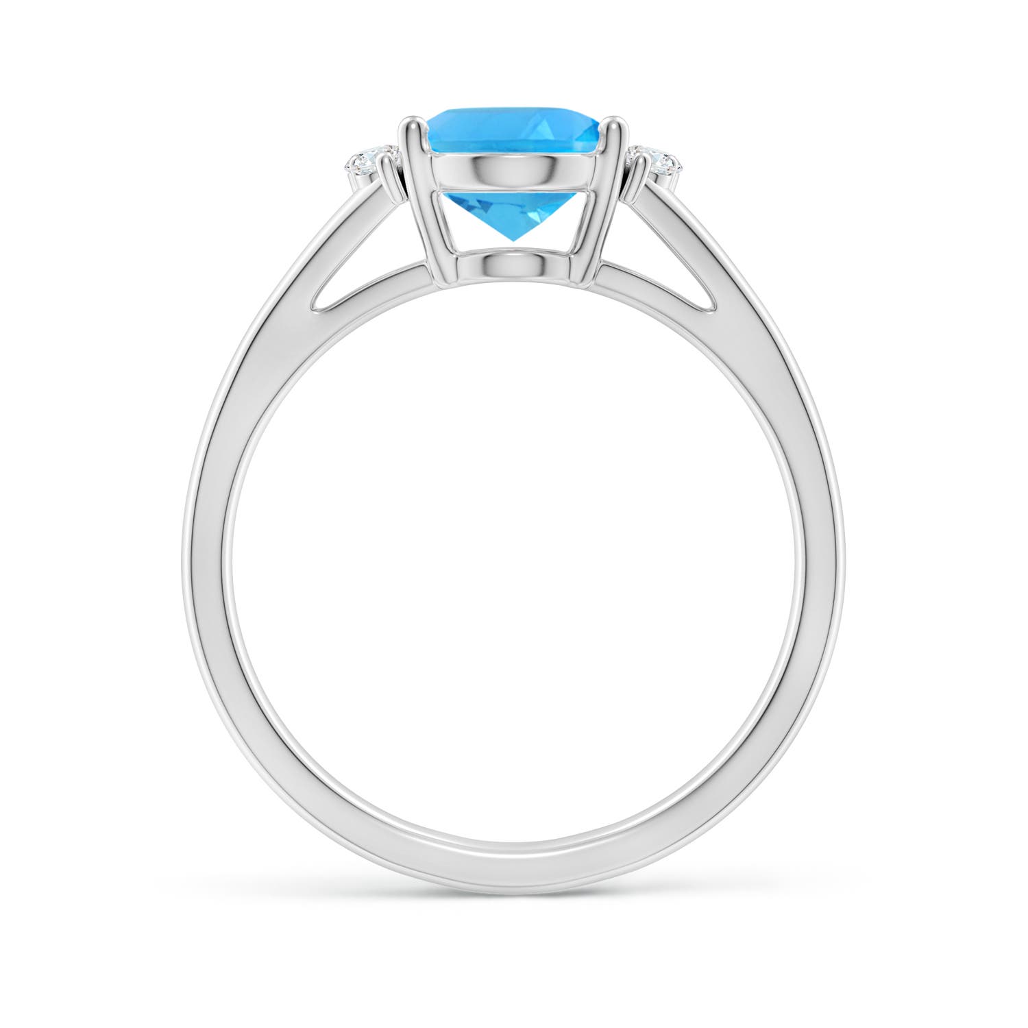 AAA - Swiss Blue Topaz / 2.36 CT / 14 KT White Gold