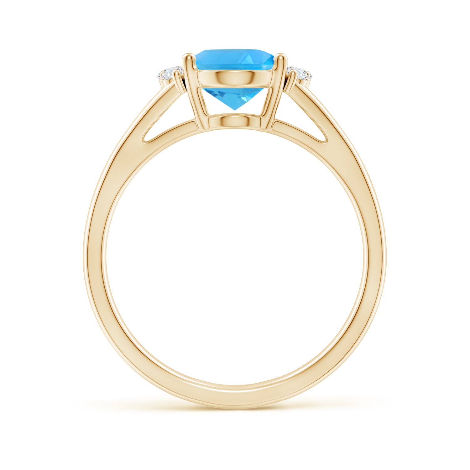 AAA - Swiss Blue Topaz / 2.36 CT / 14 KT Yellow Gold