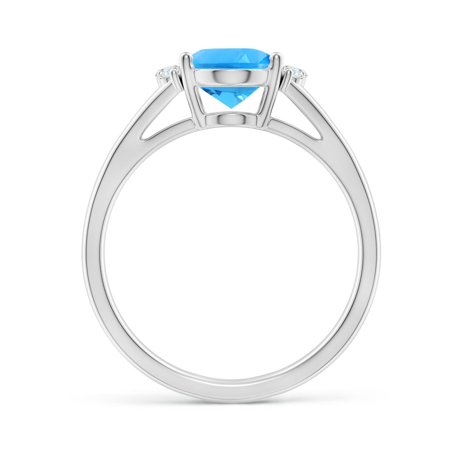 AAAA - Swiss Blue Topaz / 2.36 CT / 14 KT White Gold