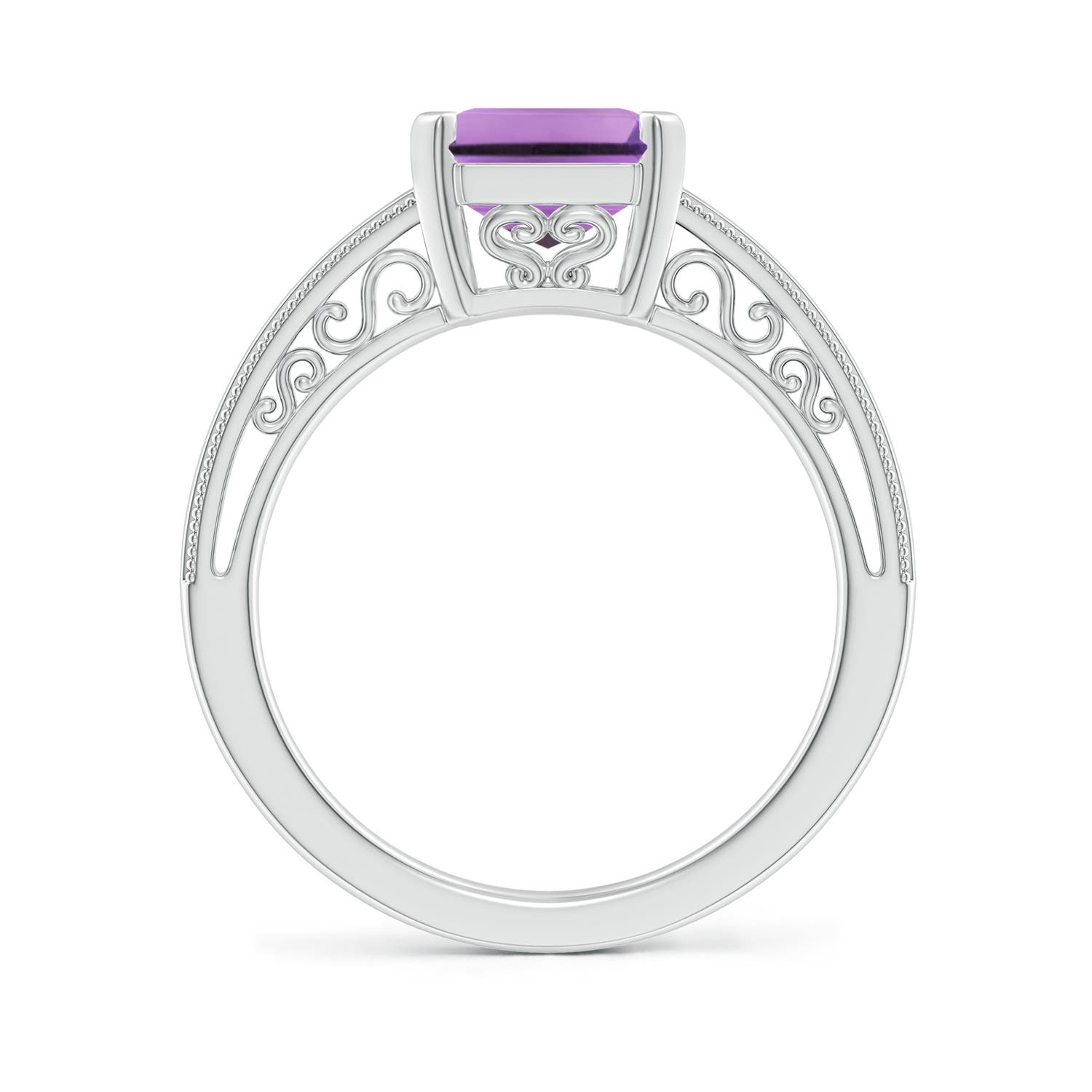 A - Amethyst / 2.9 CT / 14 KT White Gold