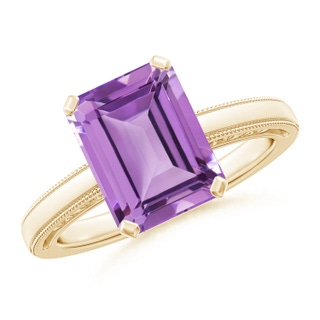 Emerald Cut A Amethyst