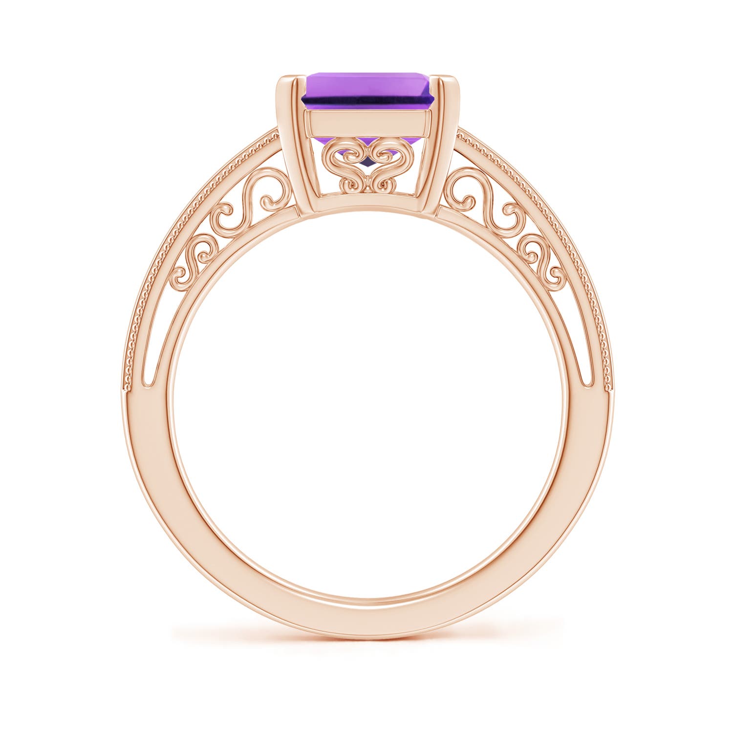 AA - Amethyst / 2.9 CT / 14 KT Rose Gold