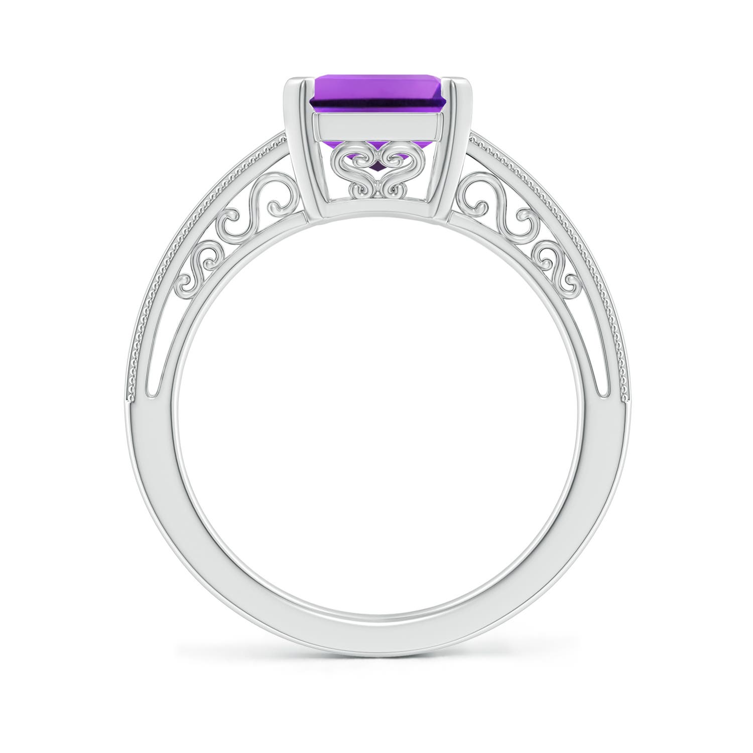 AAA - Amethyst / 2.9 CT / 14 KT White Gold