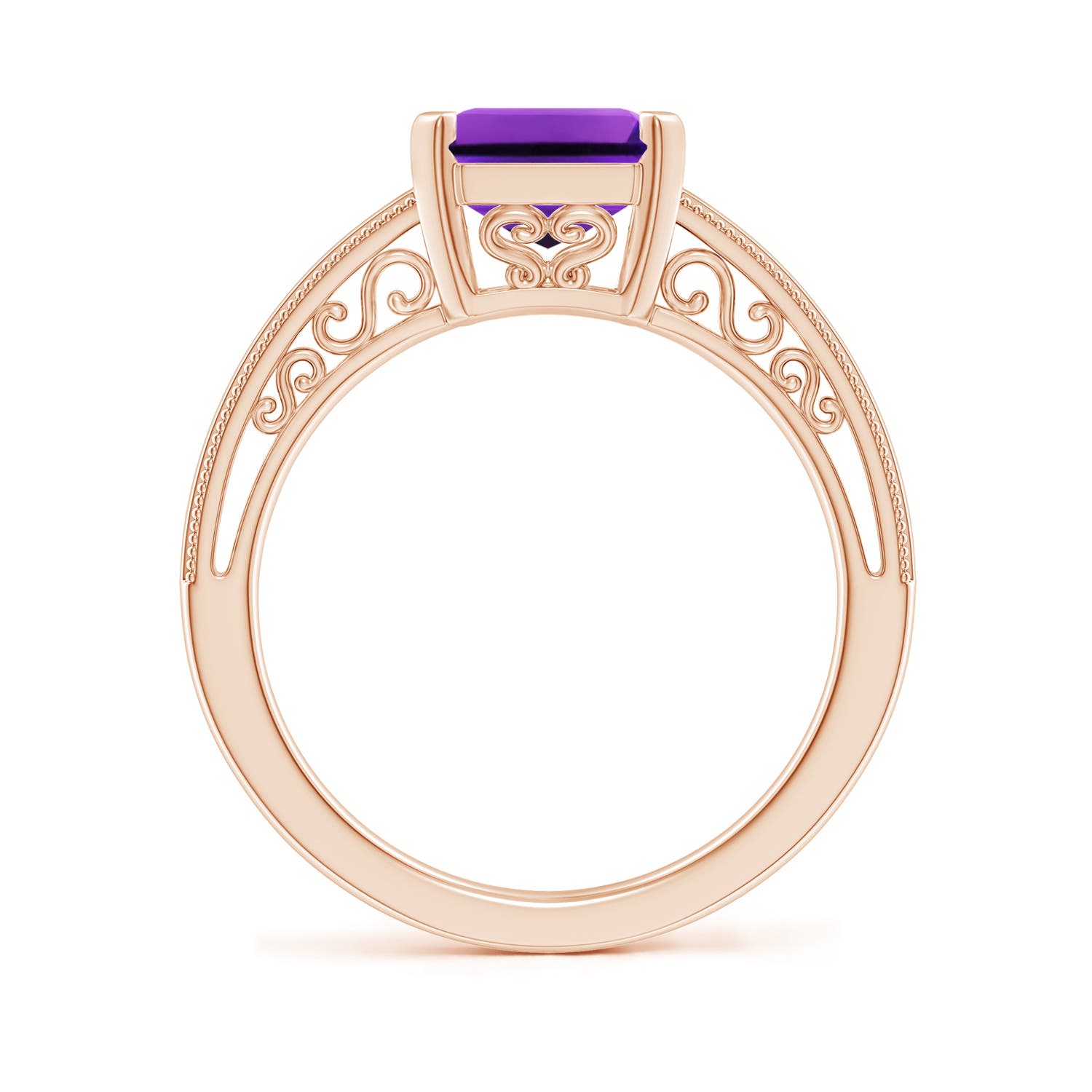 AAAA - Amethyst / 2.9 CT / 14 KT Rose Gold