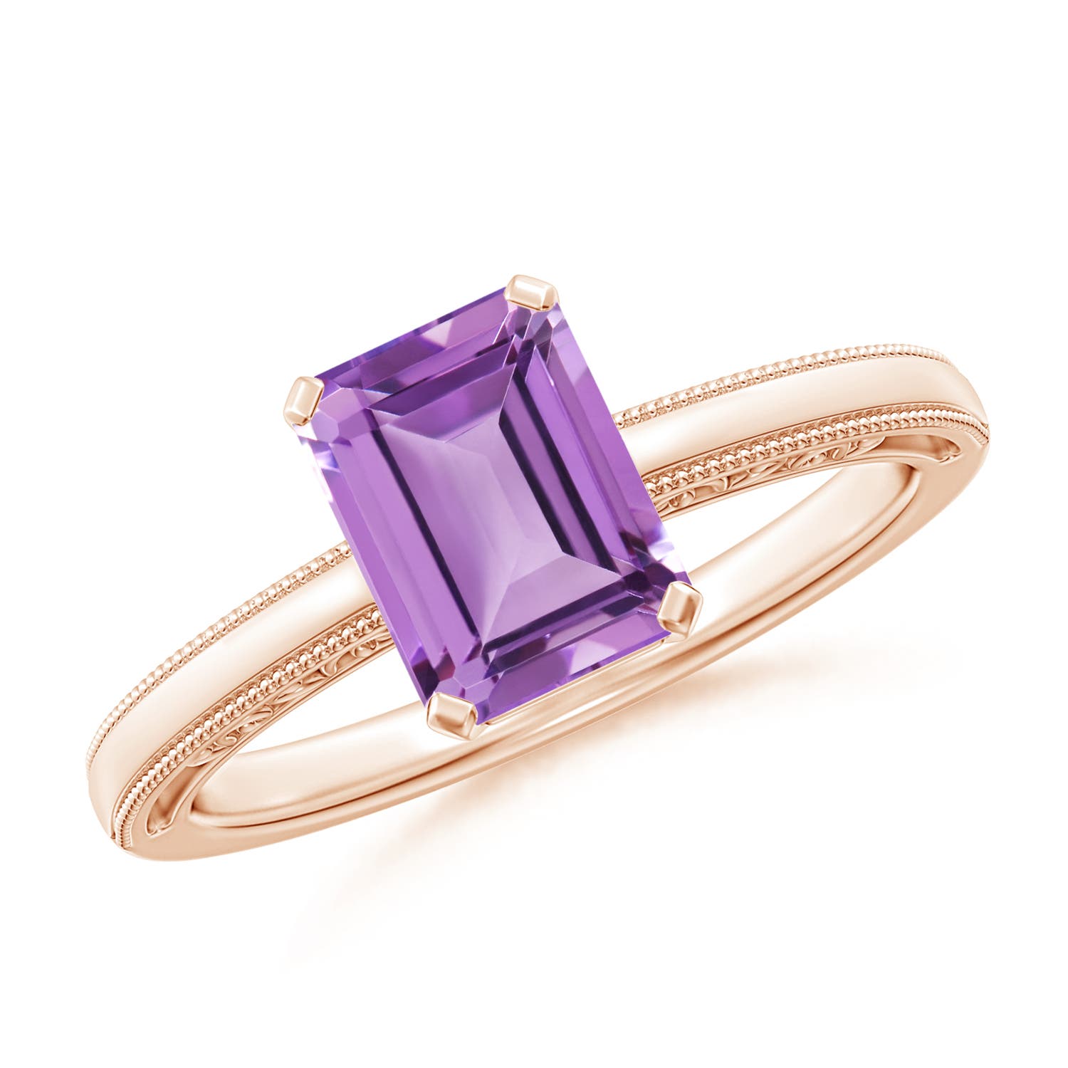 A - Amethyst / 1.5 CT / 14 KT Rose Gold