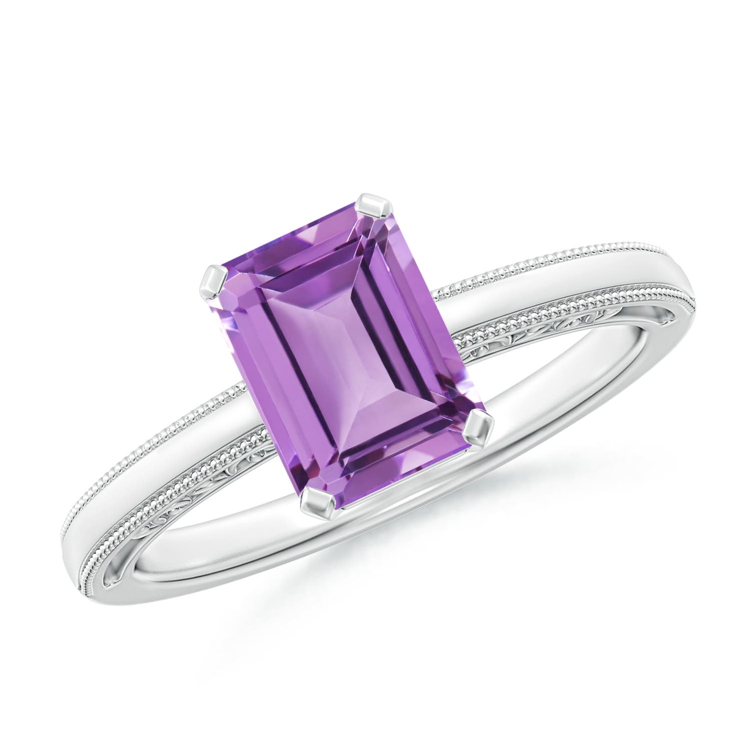 A - Amethyst / 1.5 CT / 14 KT White Gold