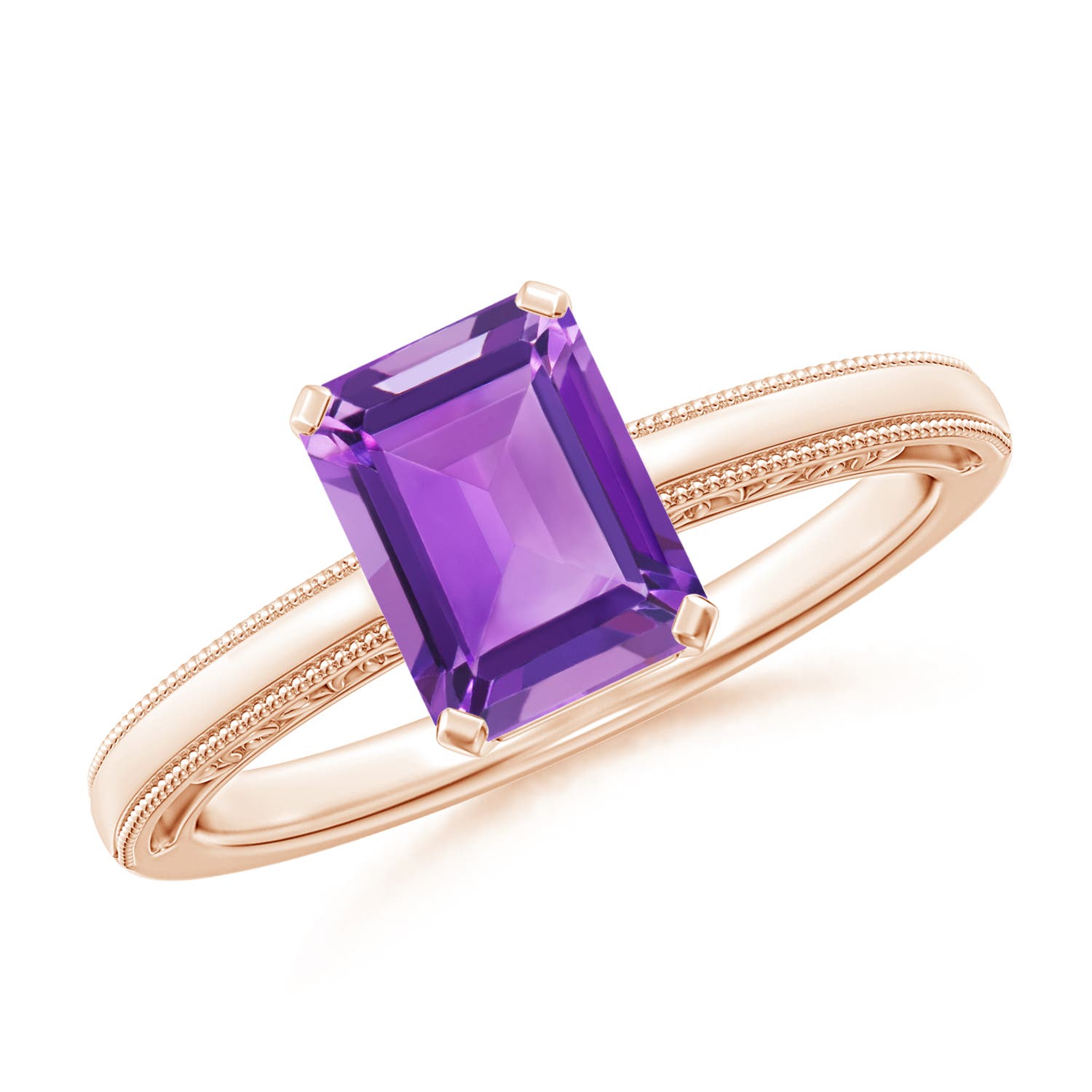 AA - Amethyst / 1.5 CT / 14 KT Rose Gold