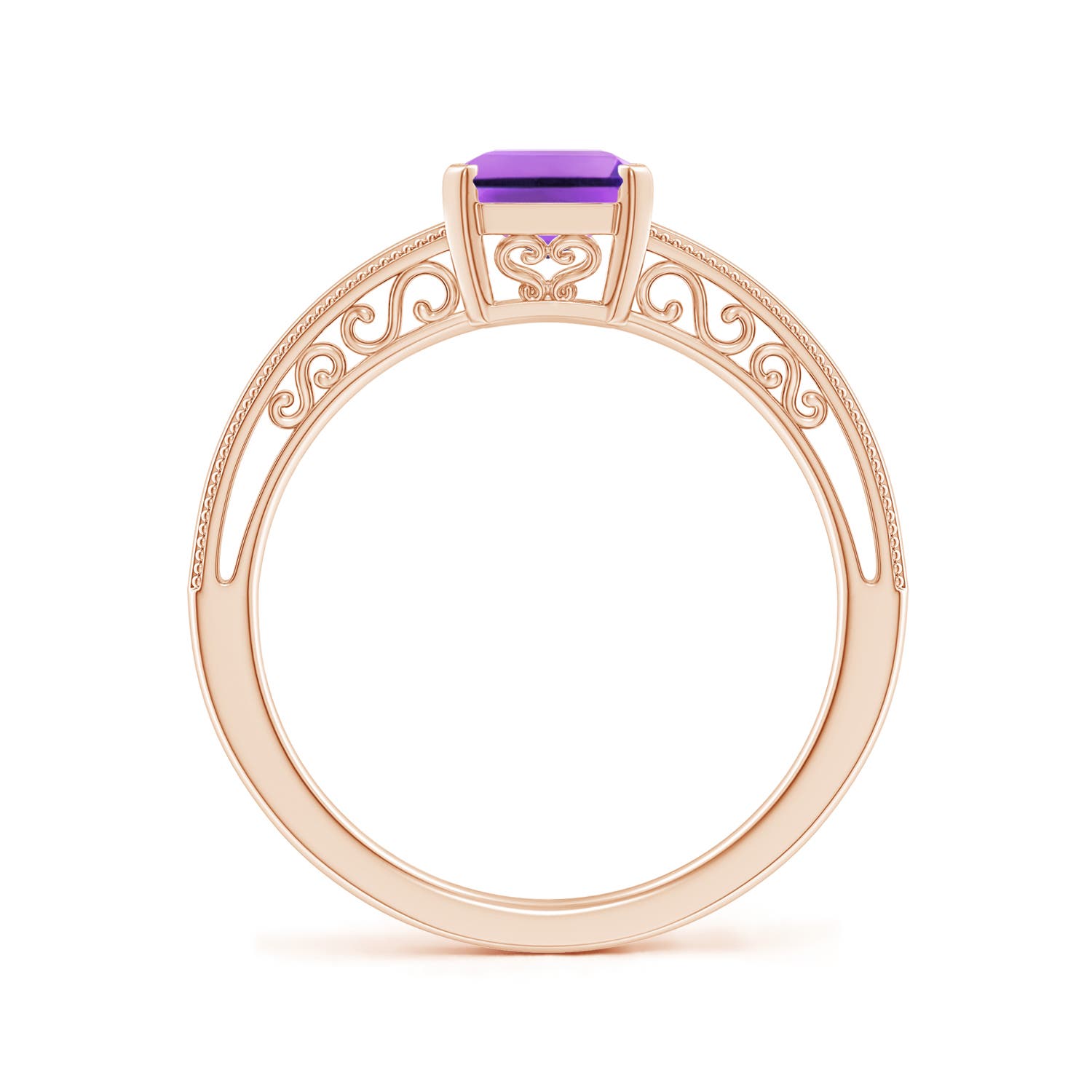 AA - Amethyst / 1.5 CT / 14 KT Rose Gold