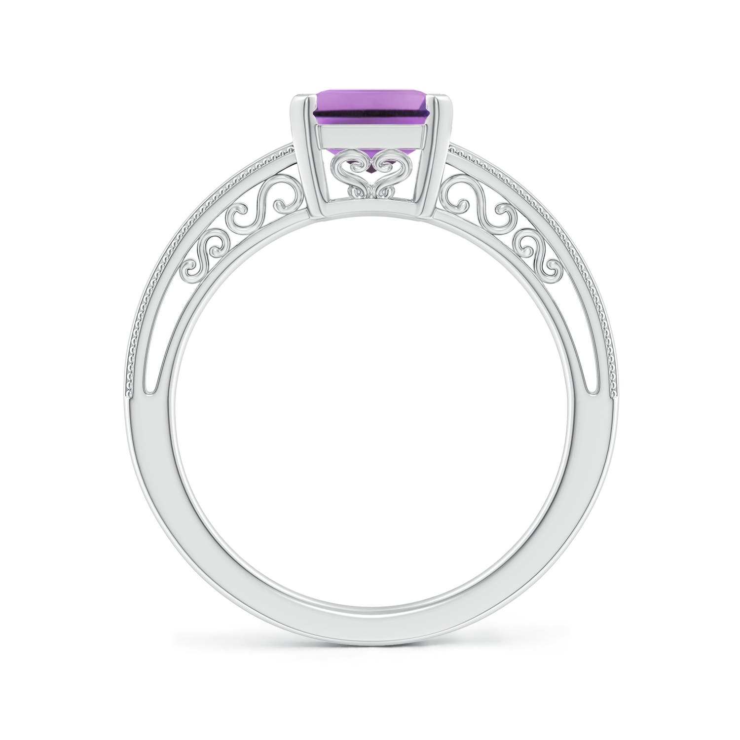 A - Amethyst / 2.2 CT / 14 KT White Gold