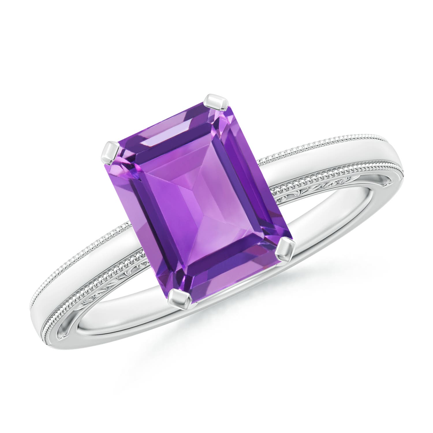 AA - Amethyst / 2.2 CT / 14 KT White Gold