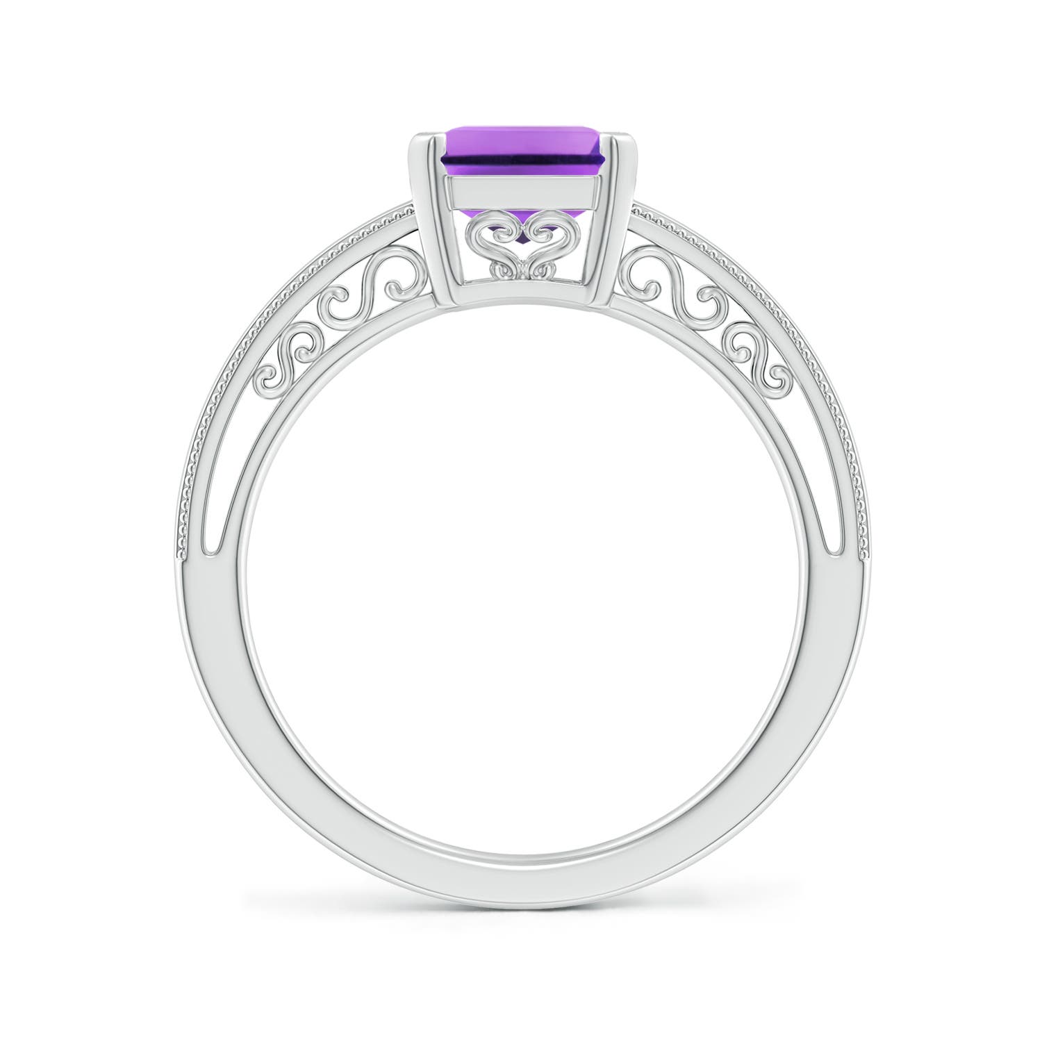 AA - Amethyst / 2.2 CT / 14 KT White Gold