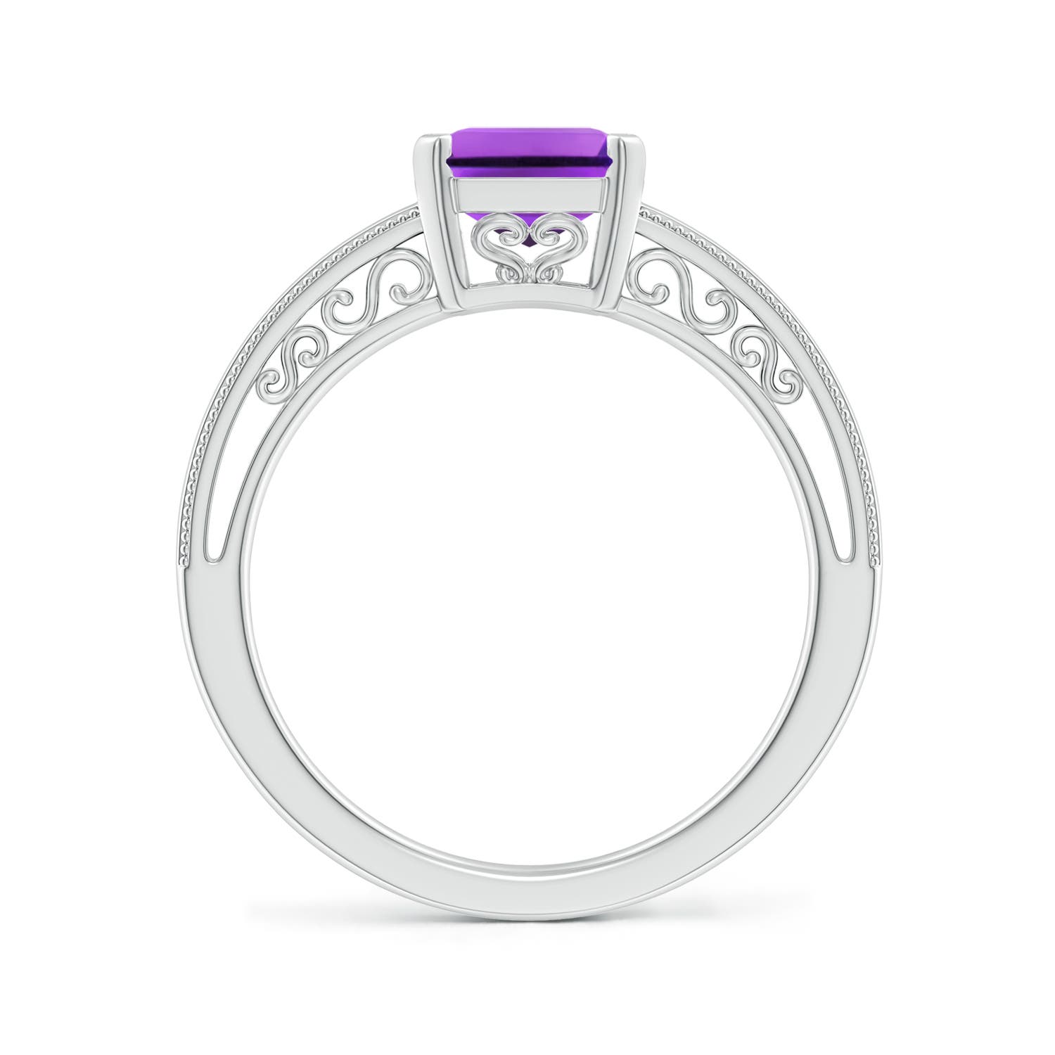 AAA - Amethyst / 2.2 CT / 14 KT White Gold