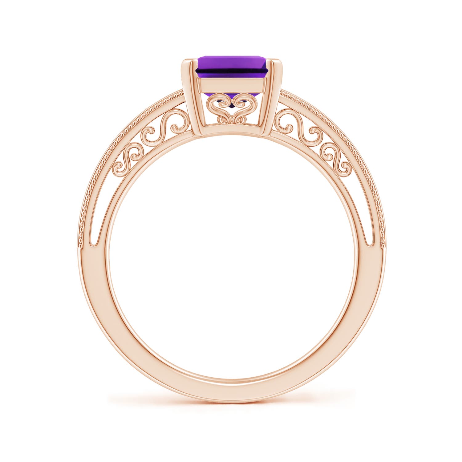 AAAA - Amethyst / 2.2 CT / 14 KT Rose Gold