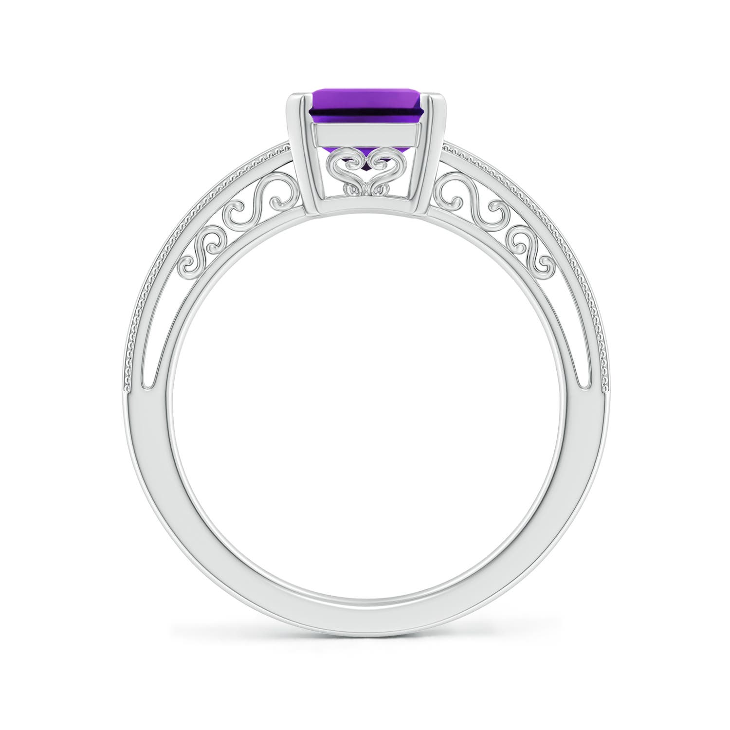 AAAA - Amethyst / 2.2 CT / 14 KT White Gold