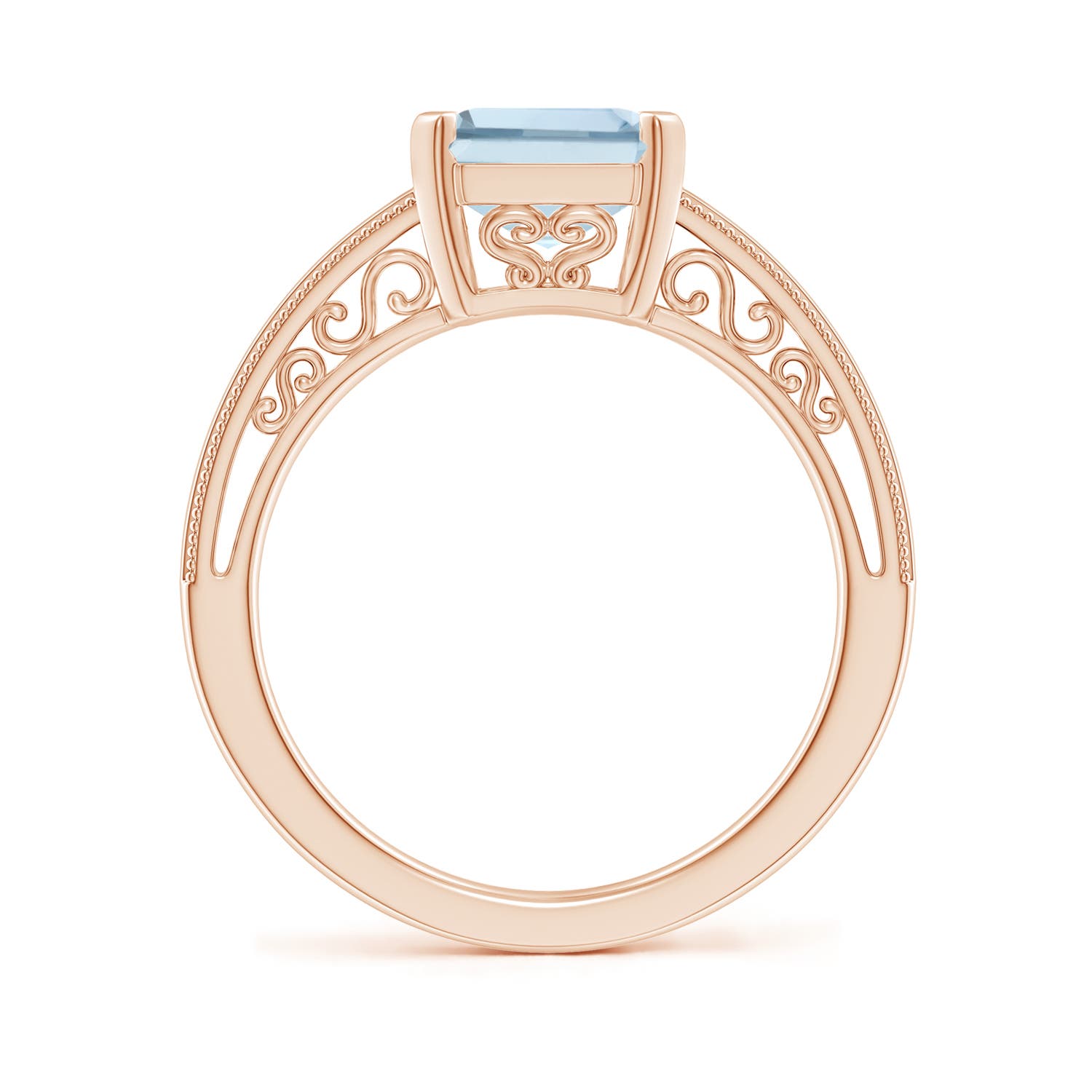 A - Aquamarine / 3 CT / 14 KT Rose Gold