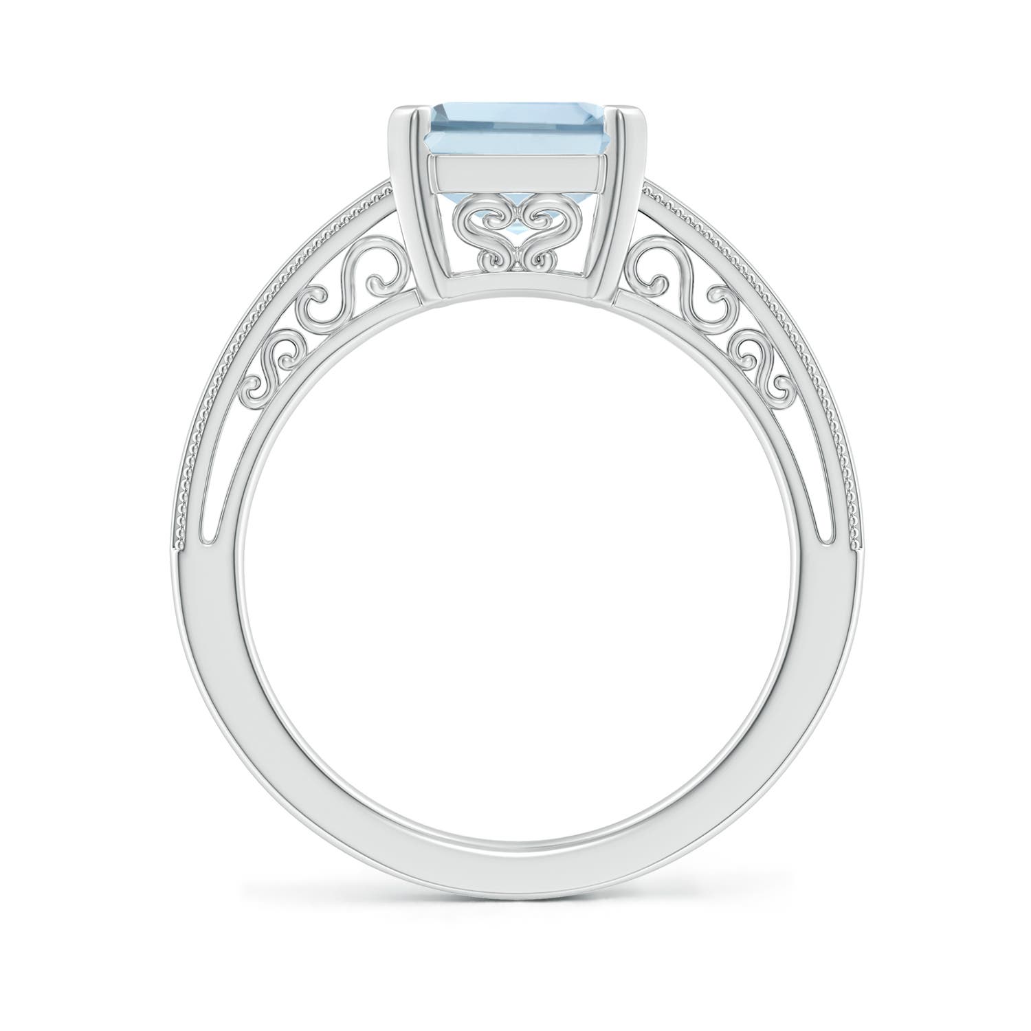 A - Aquamarine / 3 CT / 14 KT White Gold