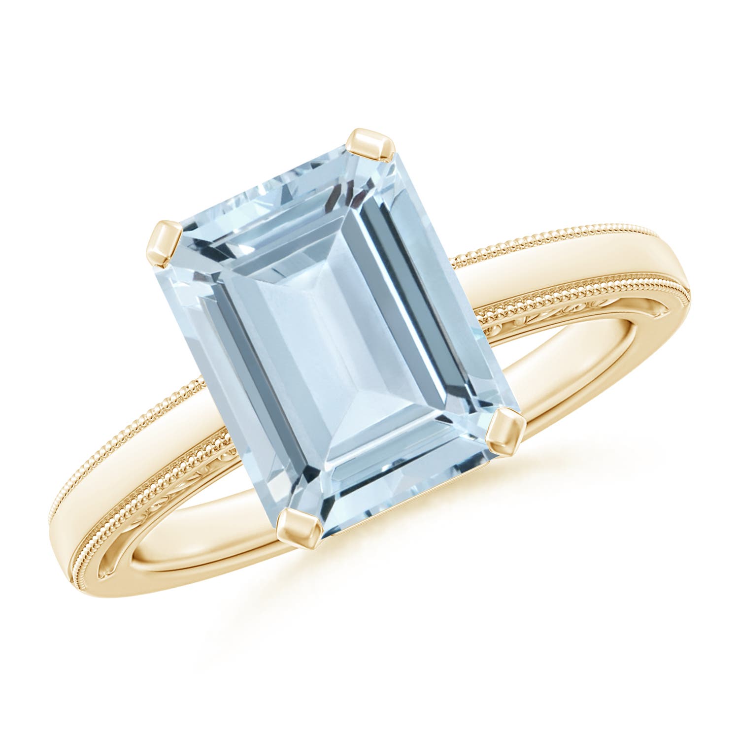 A - Aquamarine / 3 CT / 14 KT Yellow Gold