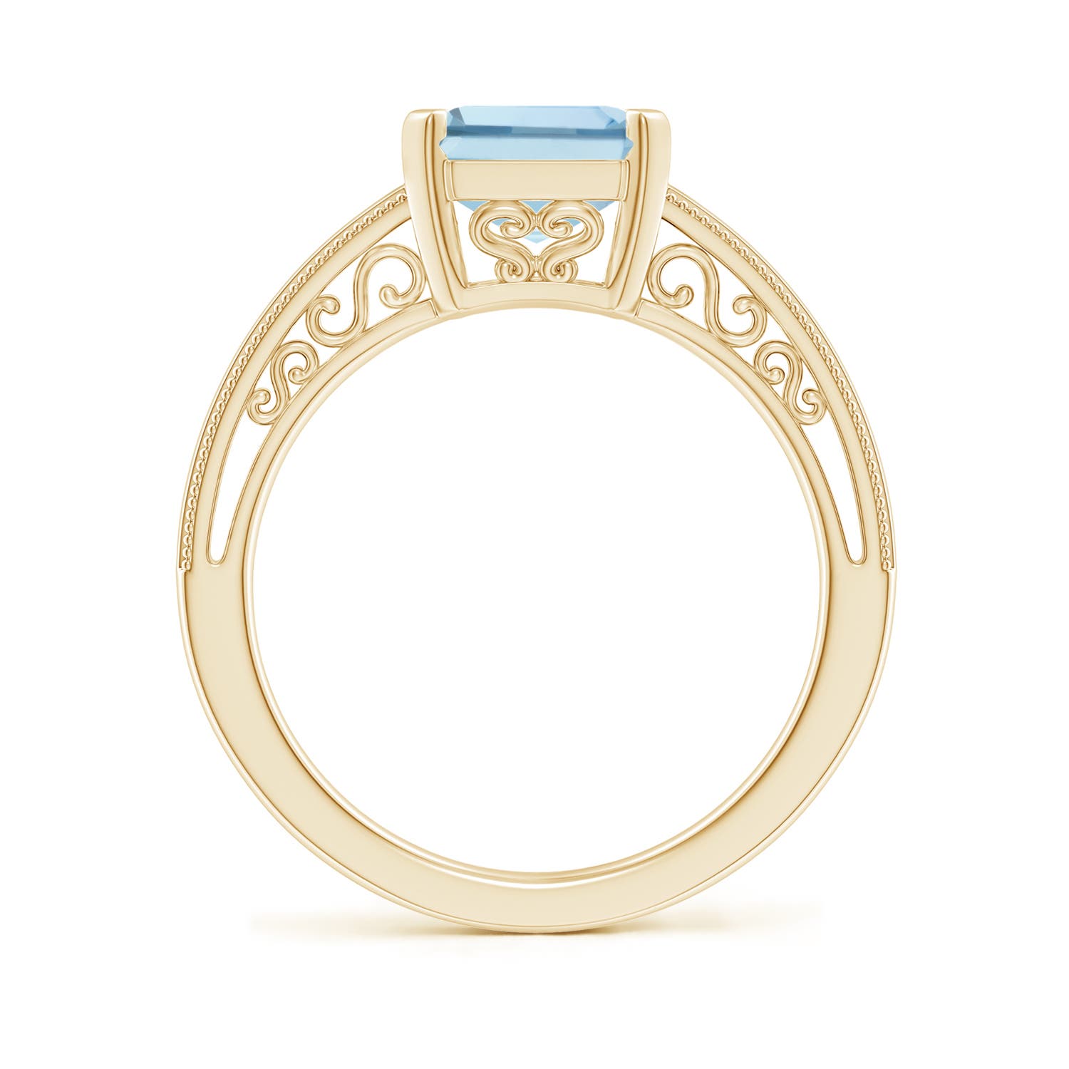 AA - Aquamarine / 3 CT / 14 KT Yellow Gold