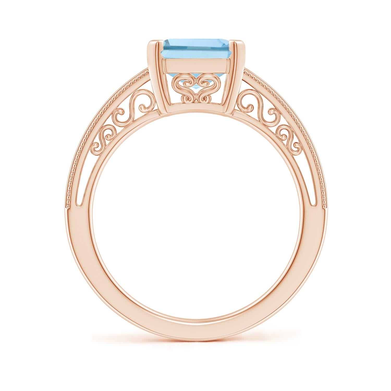 AAA - Aquamarine / 3 CT / 14 KT Rose Gold