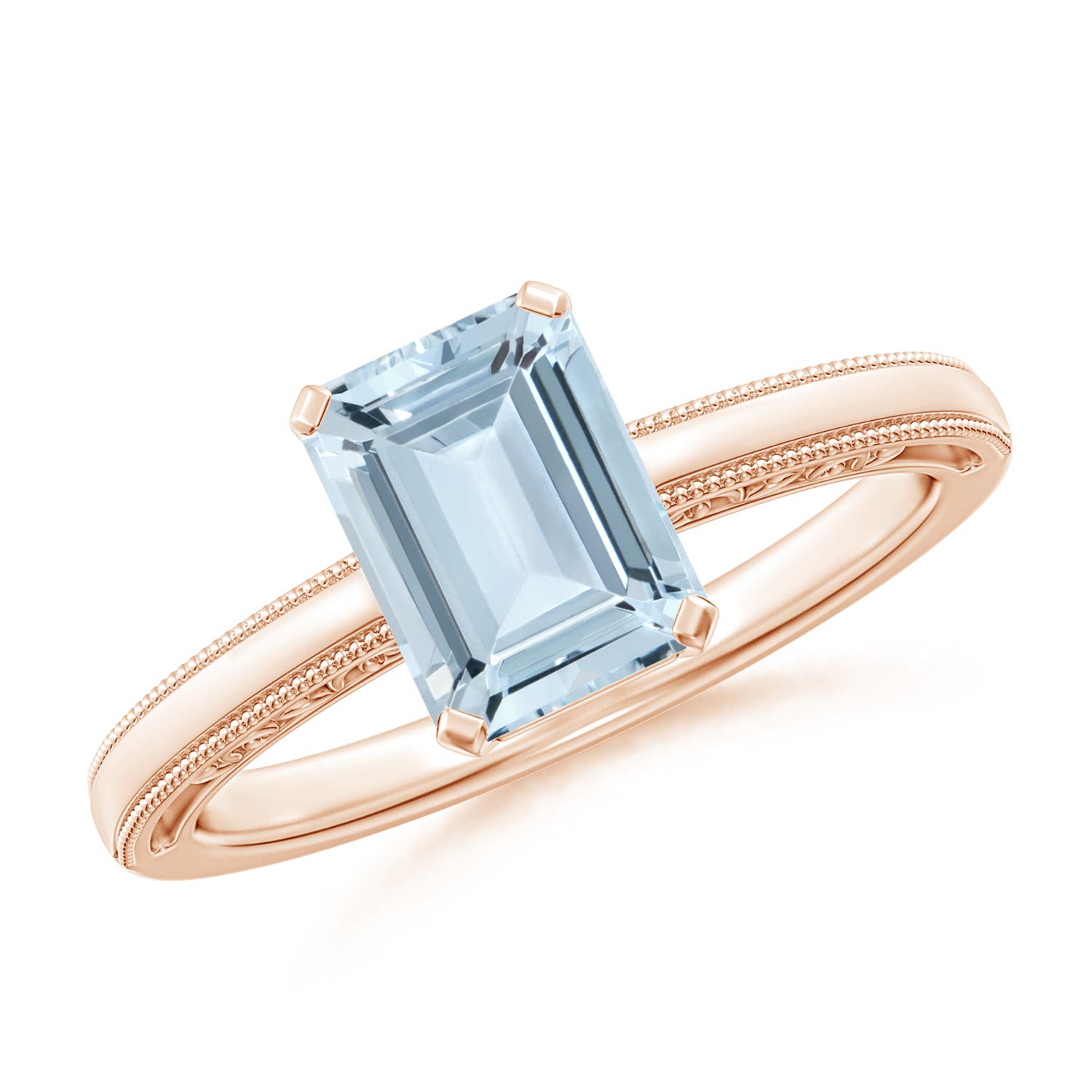 A - Aquamarine / 1.35 CT / 14 KT Rose Gold