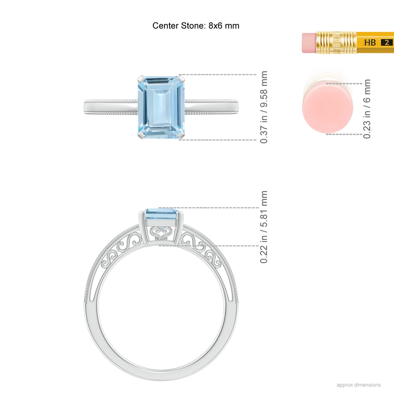 AA - Aquamarine / 1.35 CT / 14 KT White Gold