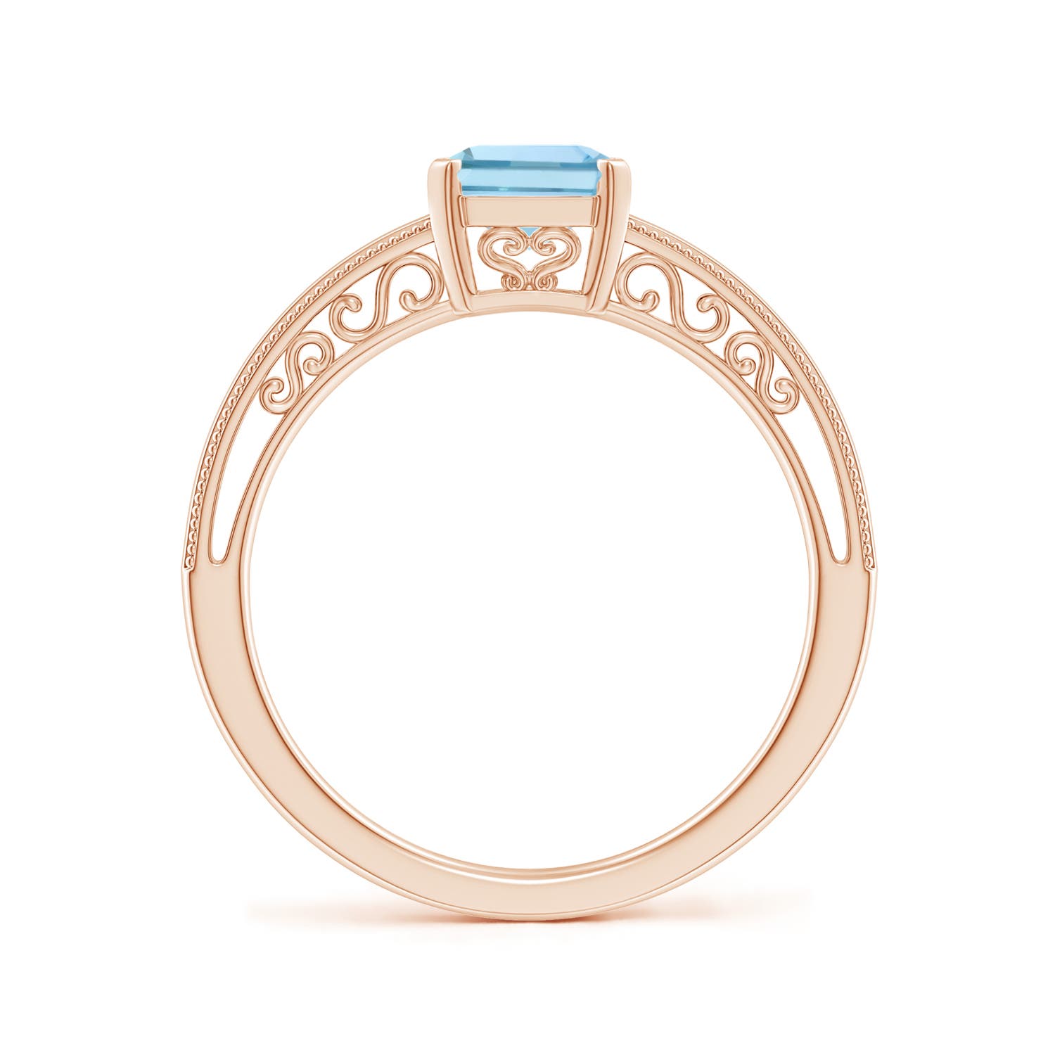 AAA - Aquamarine / 1.35 CT / 14 KT Rose Gold