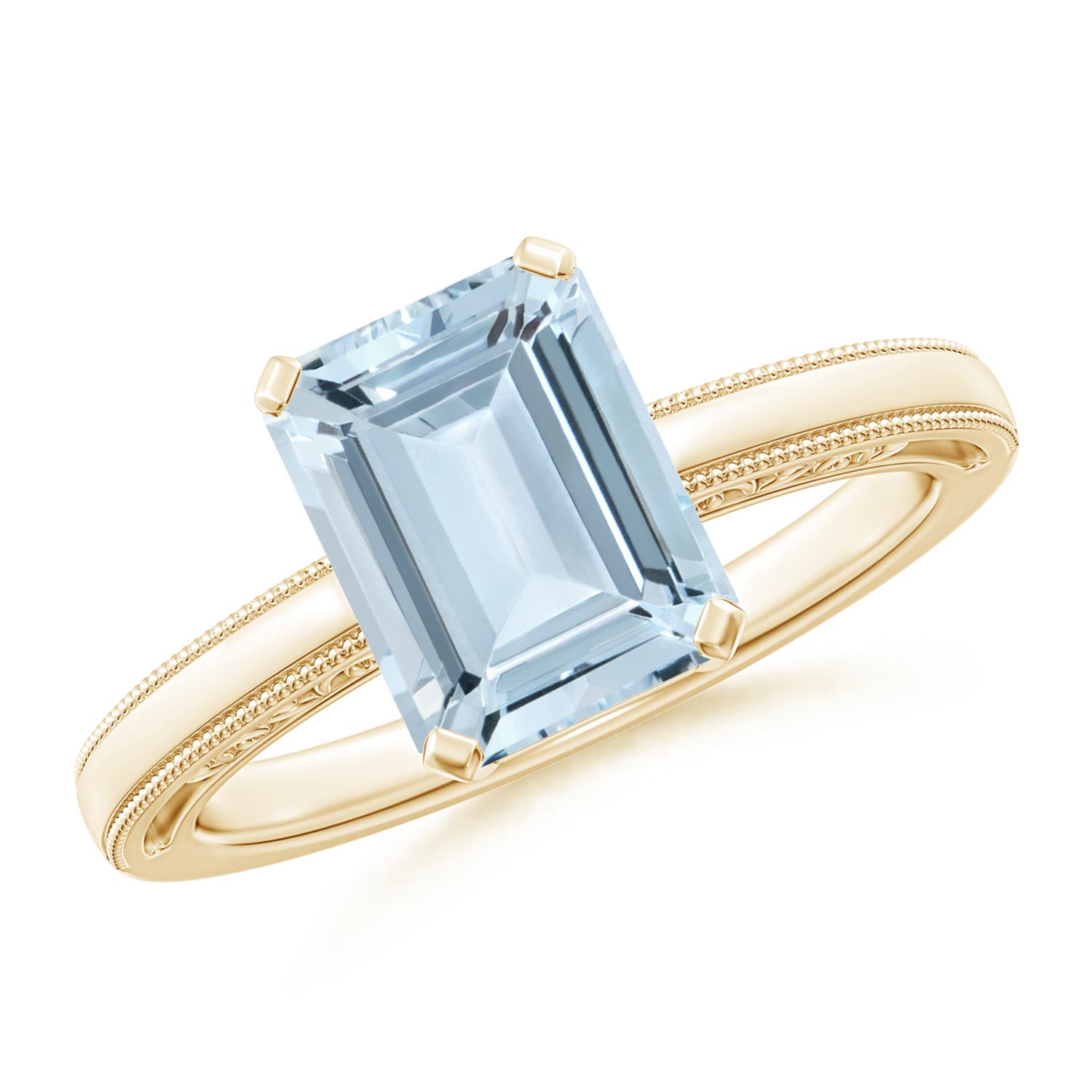 A - Aquamarine / 2 CT / 14 KT Yellow Gold