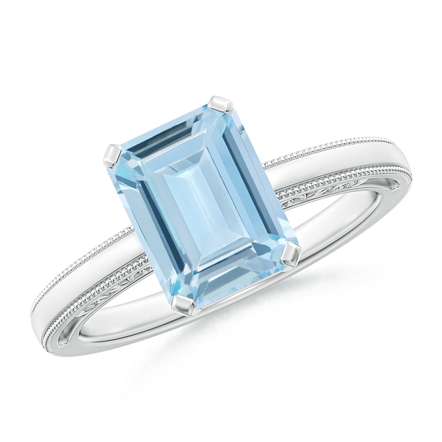 AA - Aquamarine / 2 CT / 14 KT White Gold