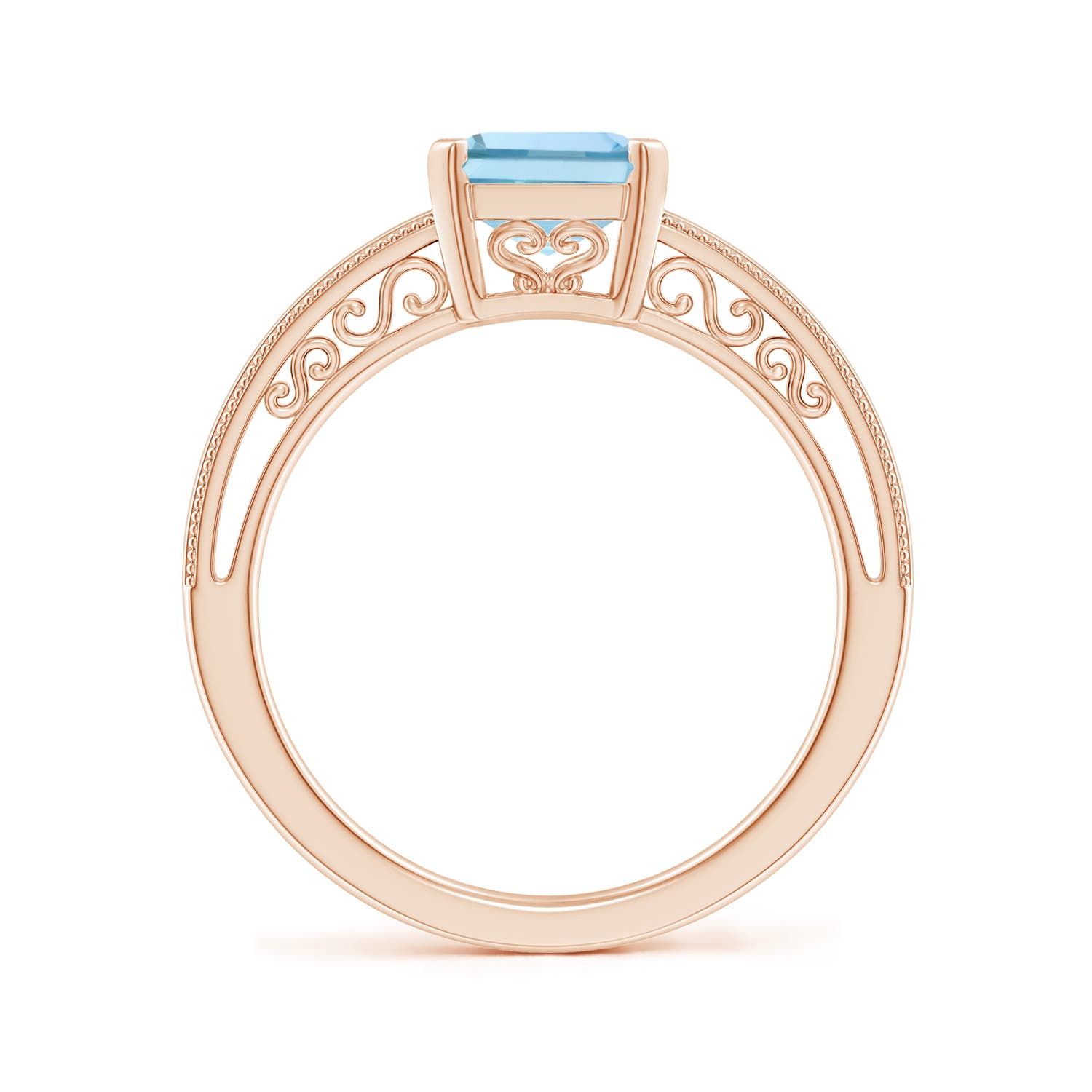 AAA - Aquamarine / 2 CT / 14 KT Rose Gold