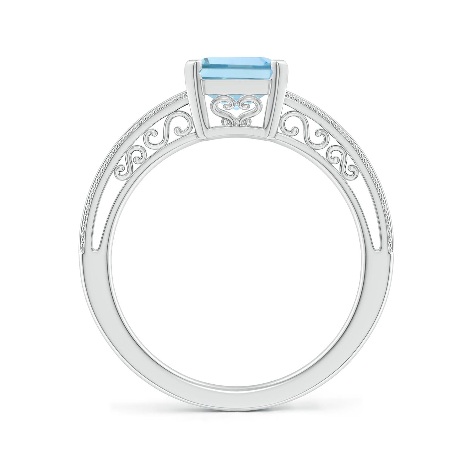 AAA - Aquamarine / 2 CT / 14 KT White Gold