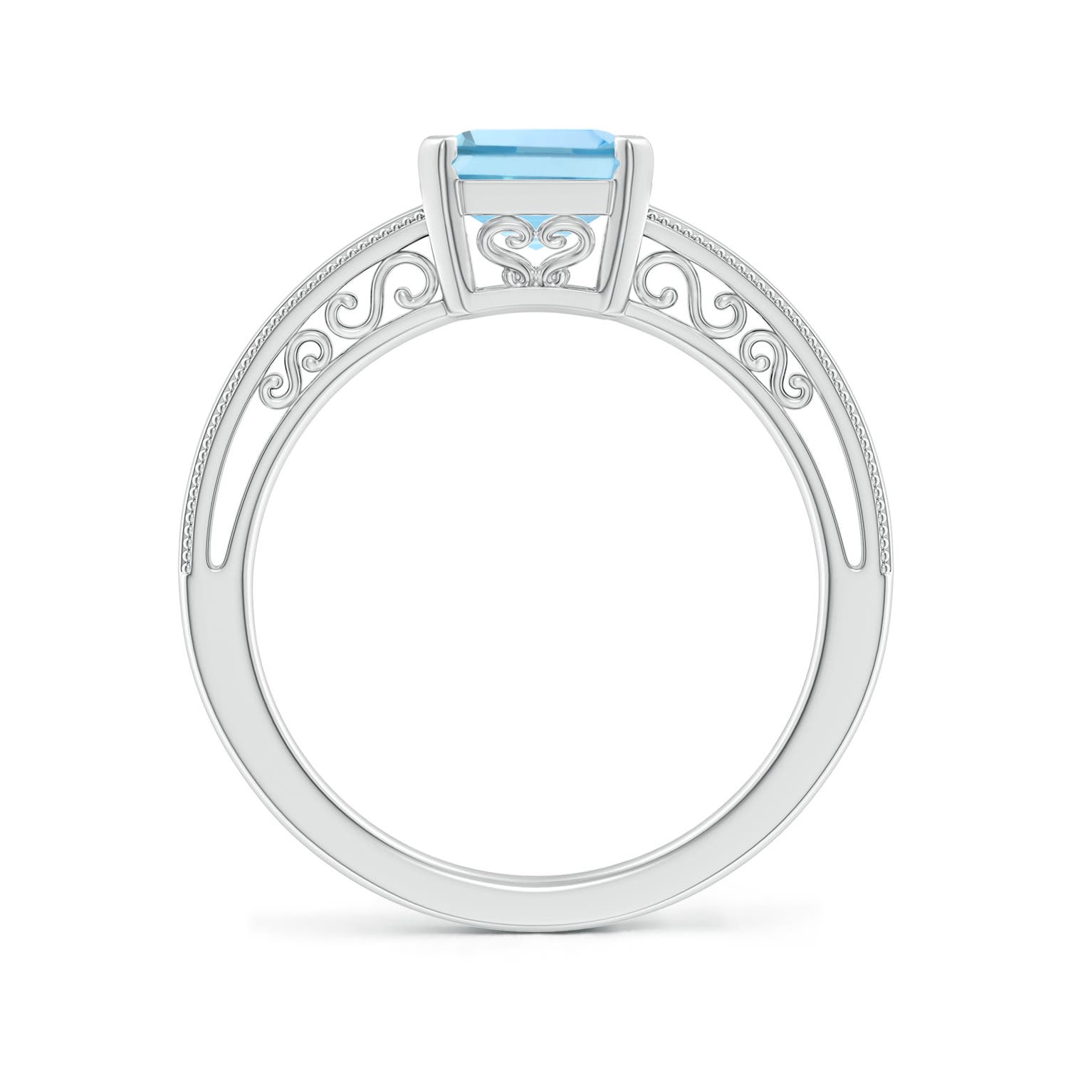 AAAA - Aquamarine / 2 CT / 14 KT White Gold