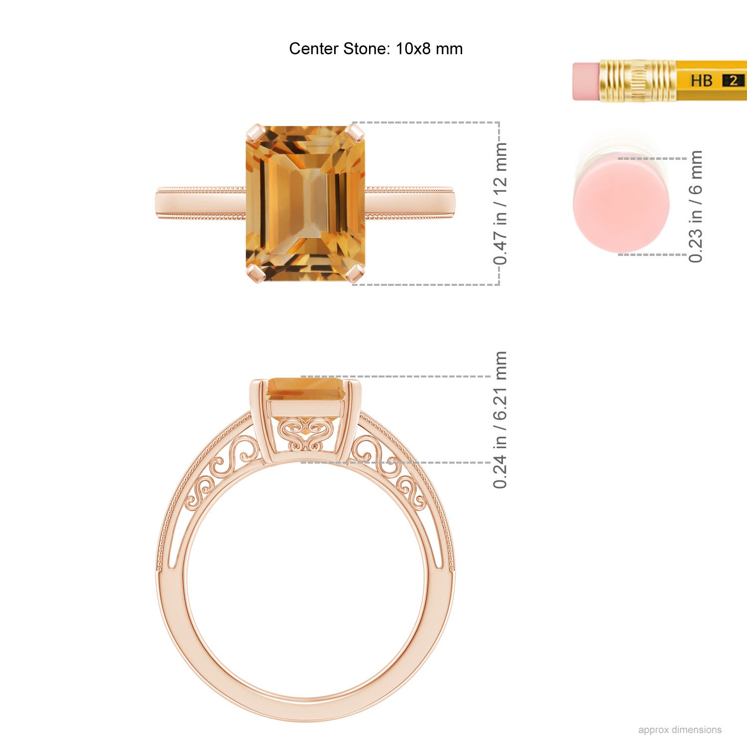 A - Citrine / 3.1 CT / 14 KT Rose Gold