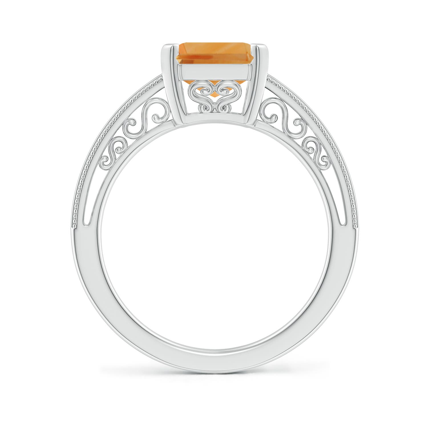 A - Citrine / 3.1 CT / 14 KT White Gold