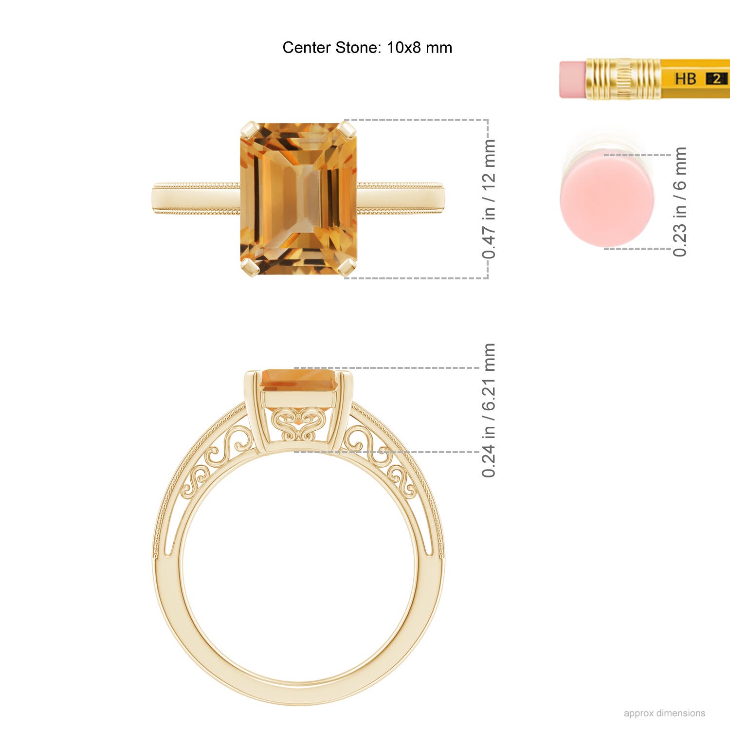 A - Citrine / 3.1 CT / 14 KT Yellow Gold