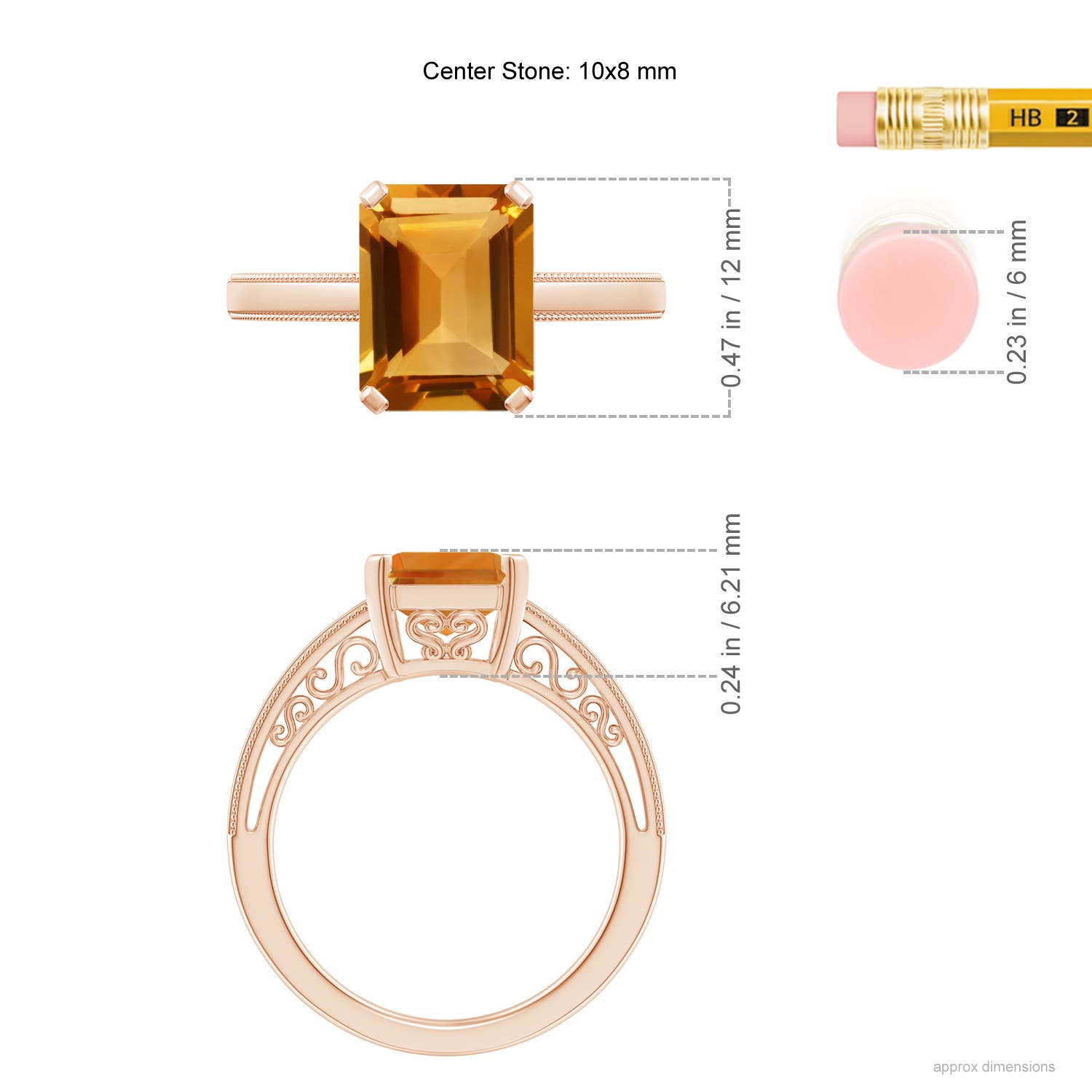 AA - Citrine / 3.1 CT / 14 KT Rose Gold