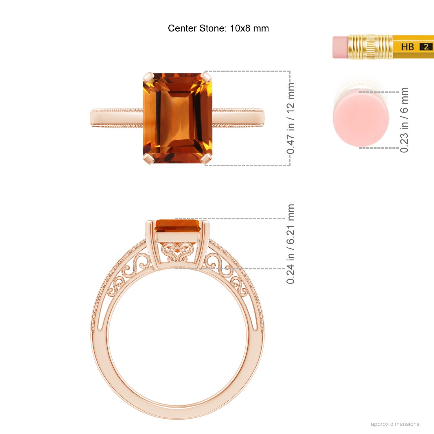 AAAA - Citrine / 3.1 CT / 14 KT Rose Gold