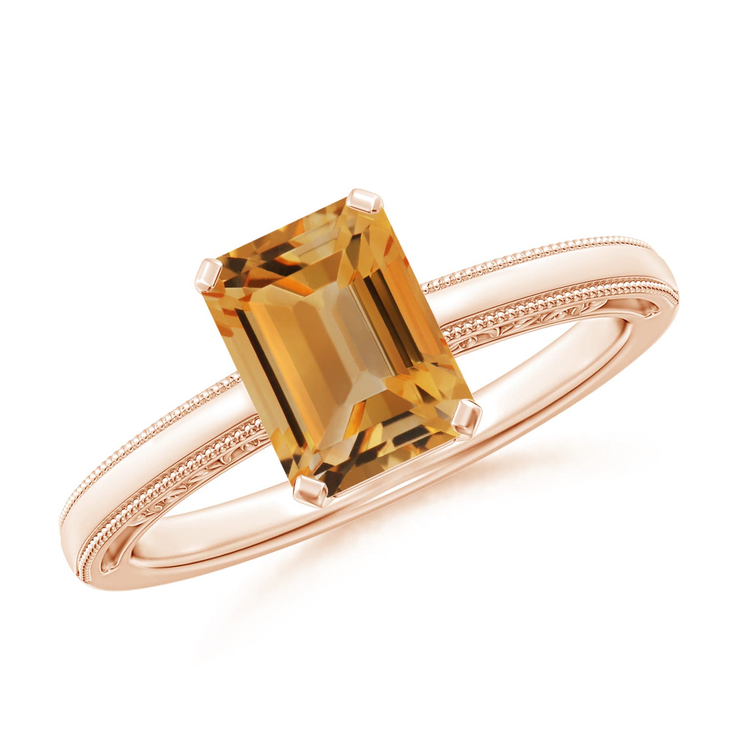 A - Citrine / 1.5 CT / 14 KT Rose Gold