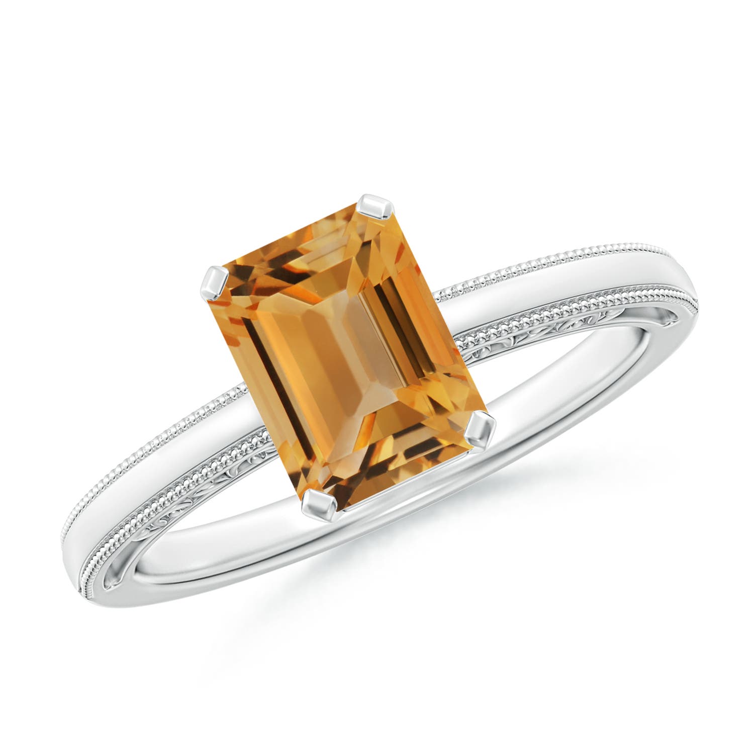 A - Citrine / 1.5 CT / 14 KT White Gold