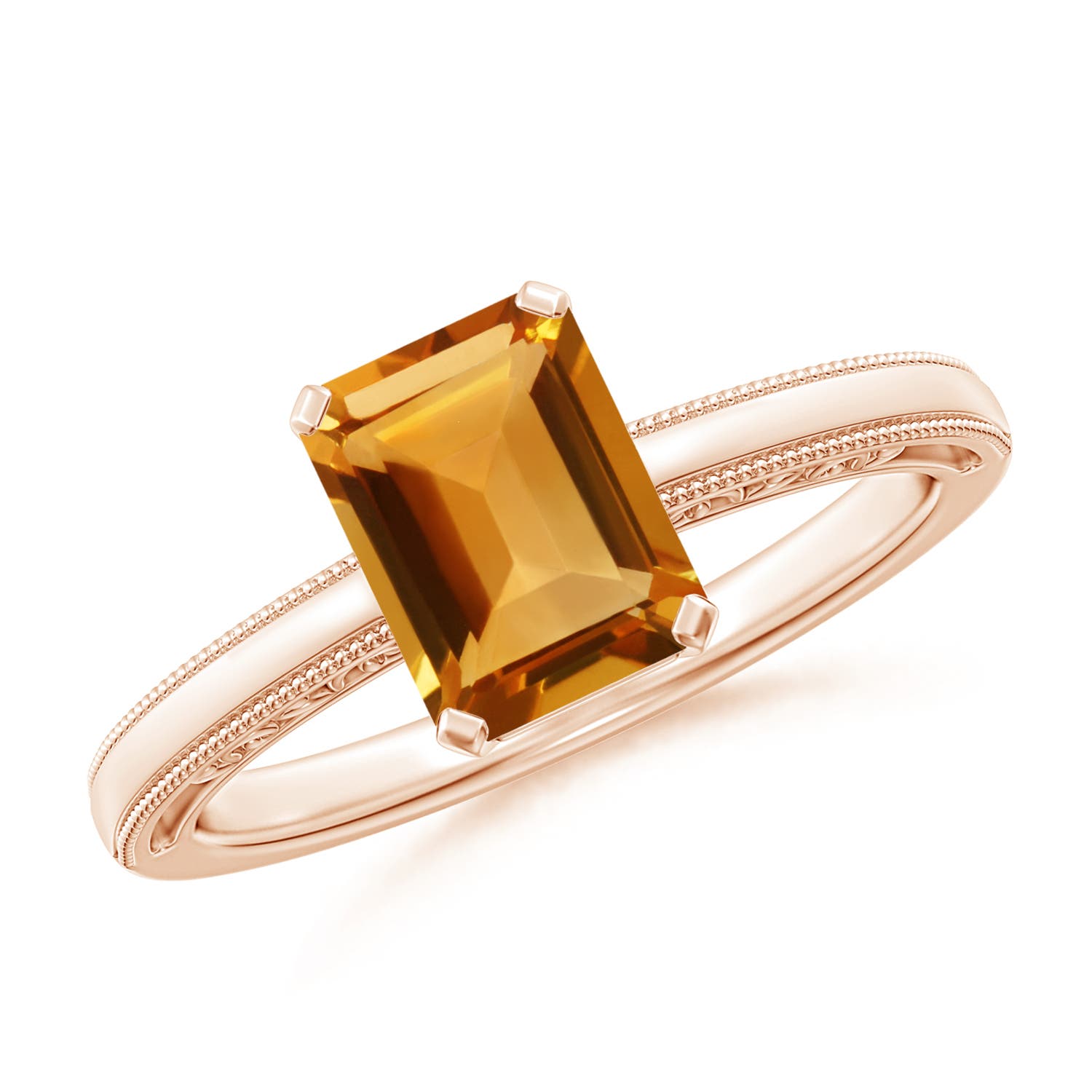 AA - Citrine / 1.5 CT / 14 KT Rose Gold