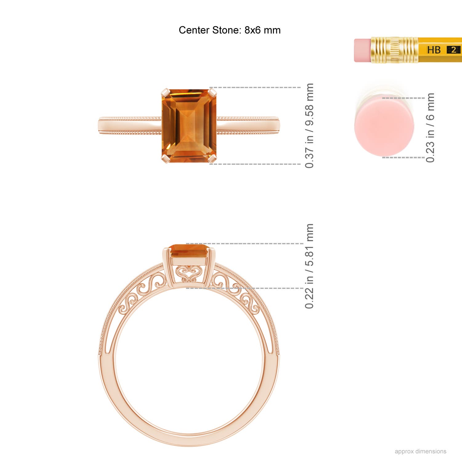 AAA - Citrine / 1.5 CT / 14 KT Rose Gold