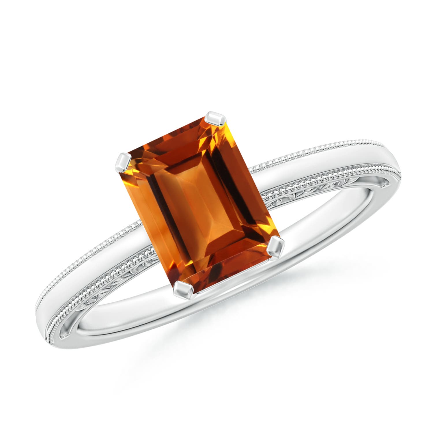 AAAA - Citrine / 1.5 CT / 14 KT White Gold