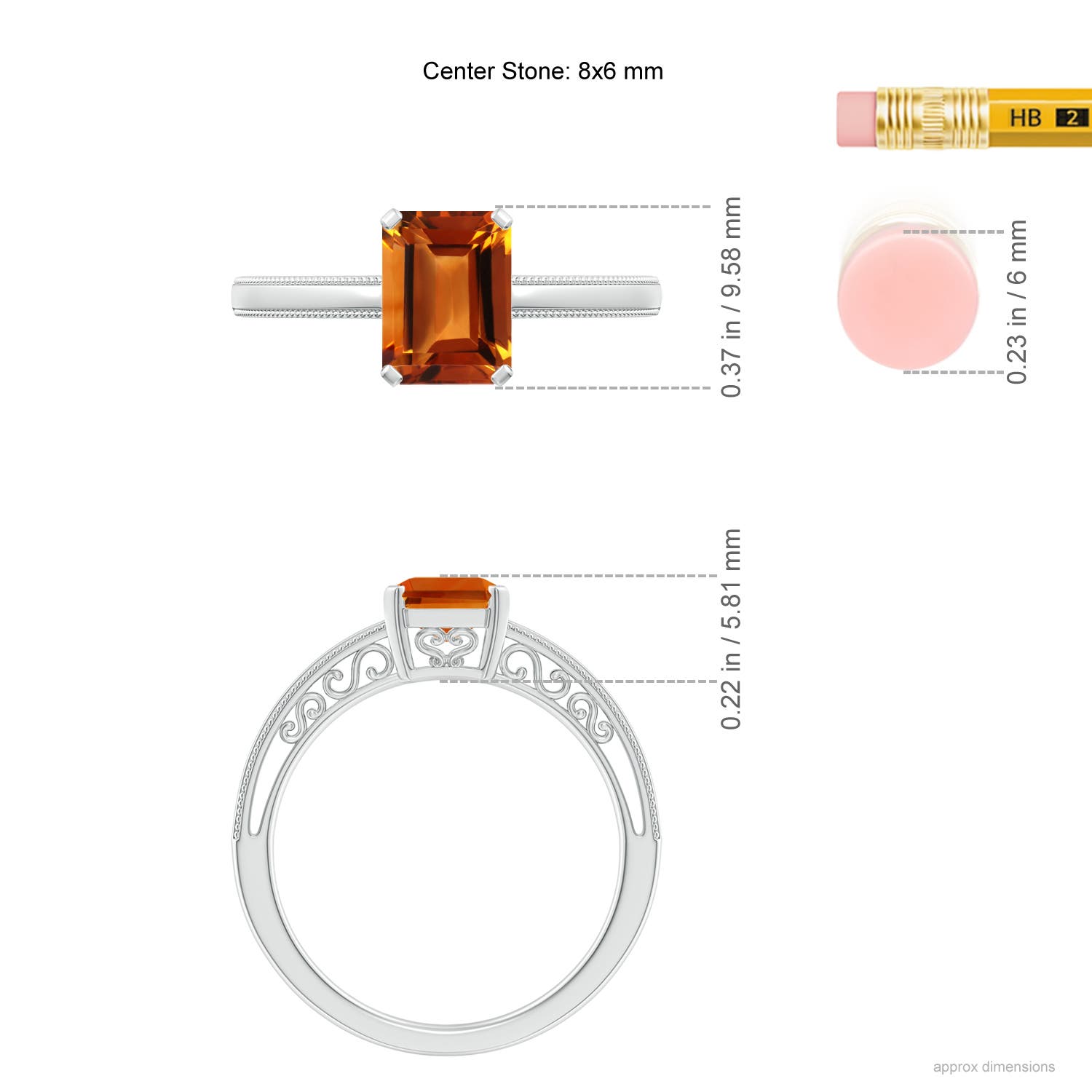 AAAA - Citrine / 1.5 CT / 14 KT White Gold