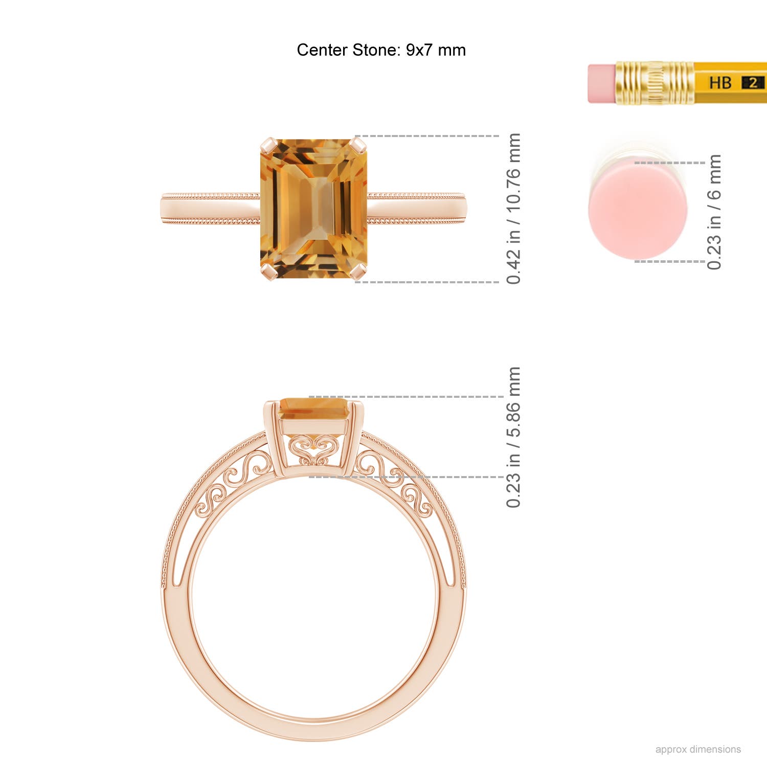 A - Citrine / 2.1 CT / 14 KT Rose Gold