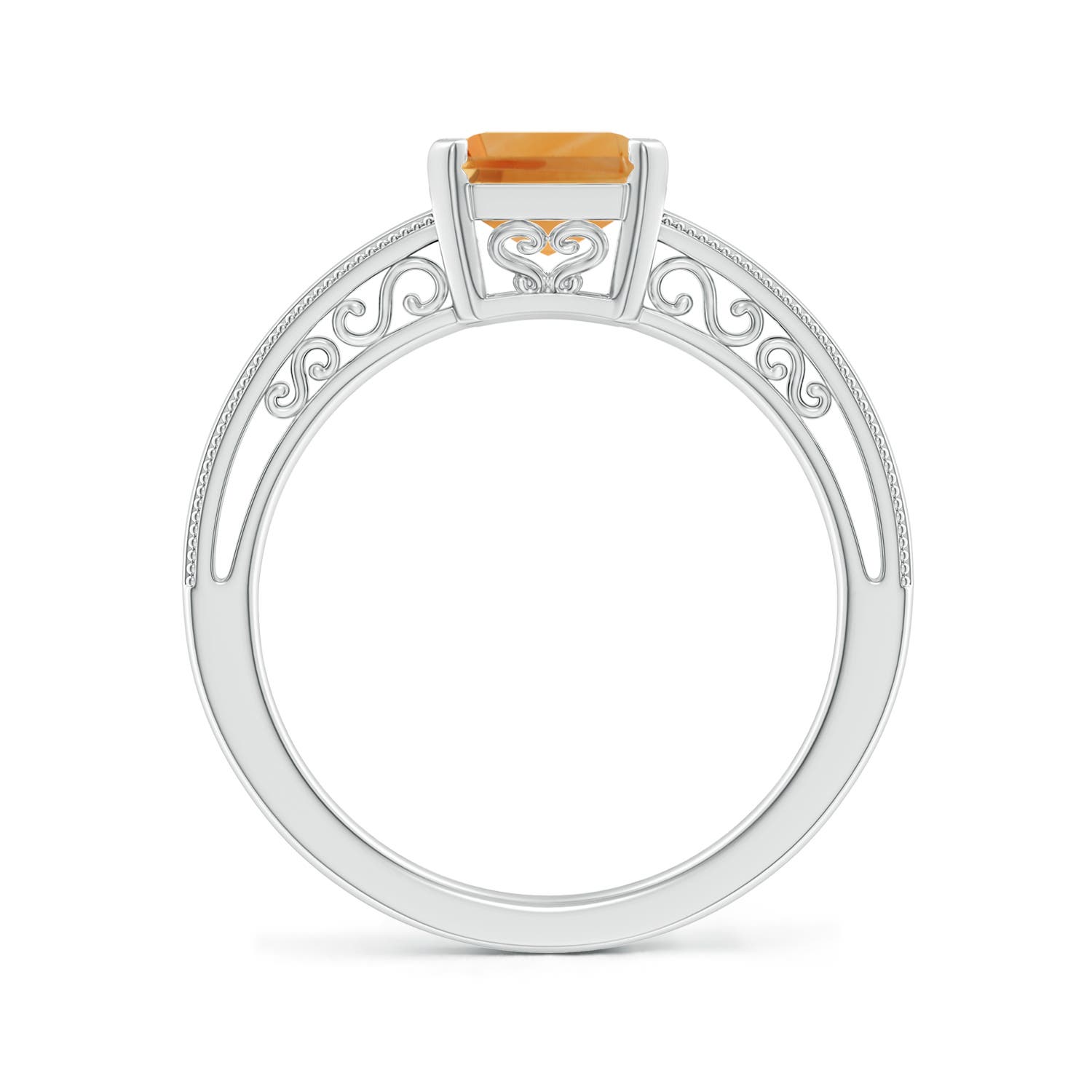 A - Citrine / 2.1 CT / 14 KT White Gold