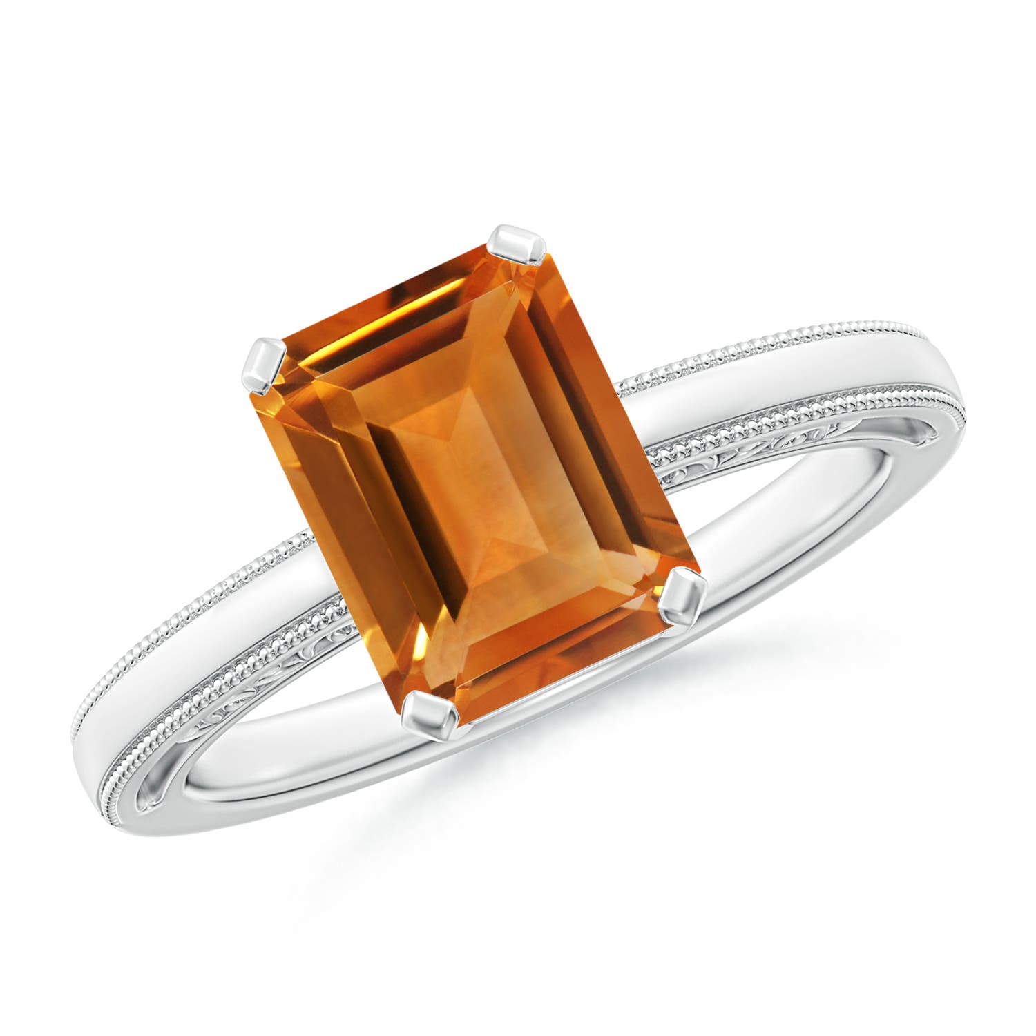 AAA - Citrine / 2.1 CT / 14 KT White Gold