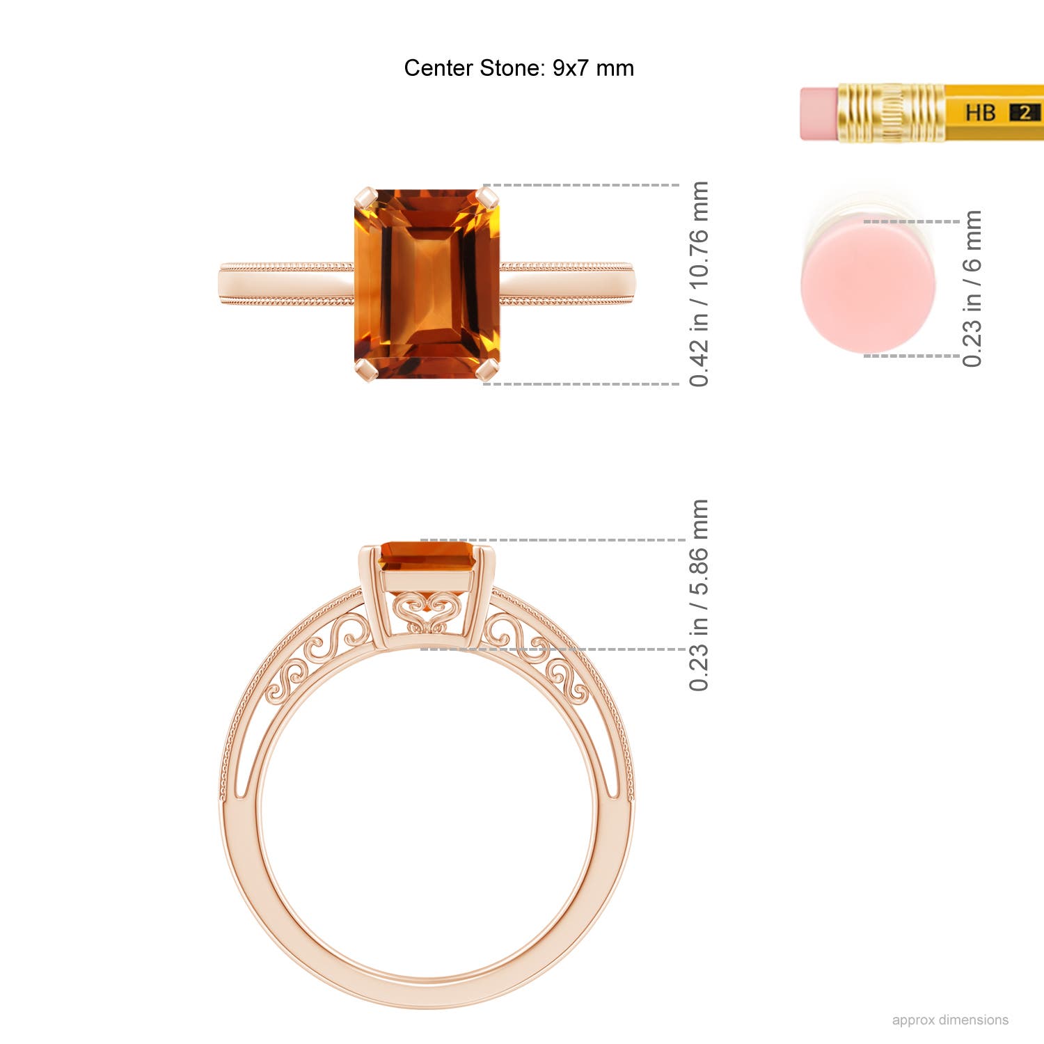 AAAA - Citrine / 2.1 CT / 14 KT Rose Gold