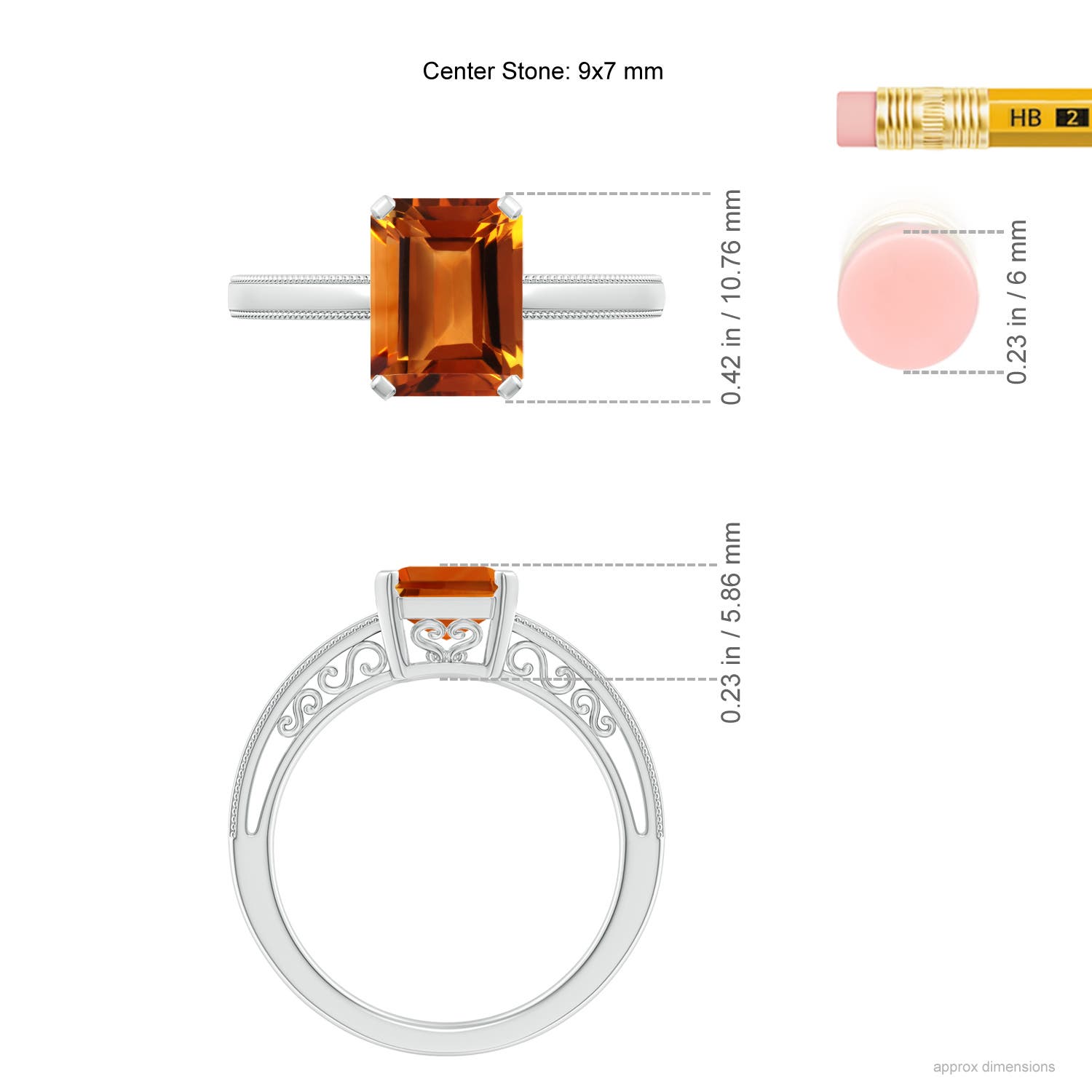 AAAA - Citrine / 2.1 CT / 14 KT White Gold